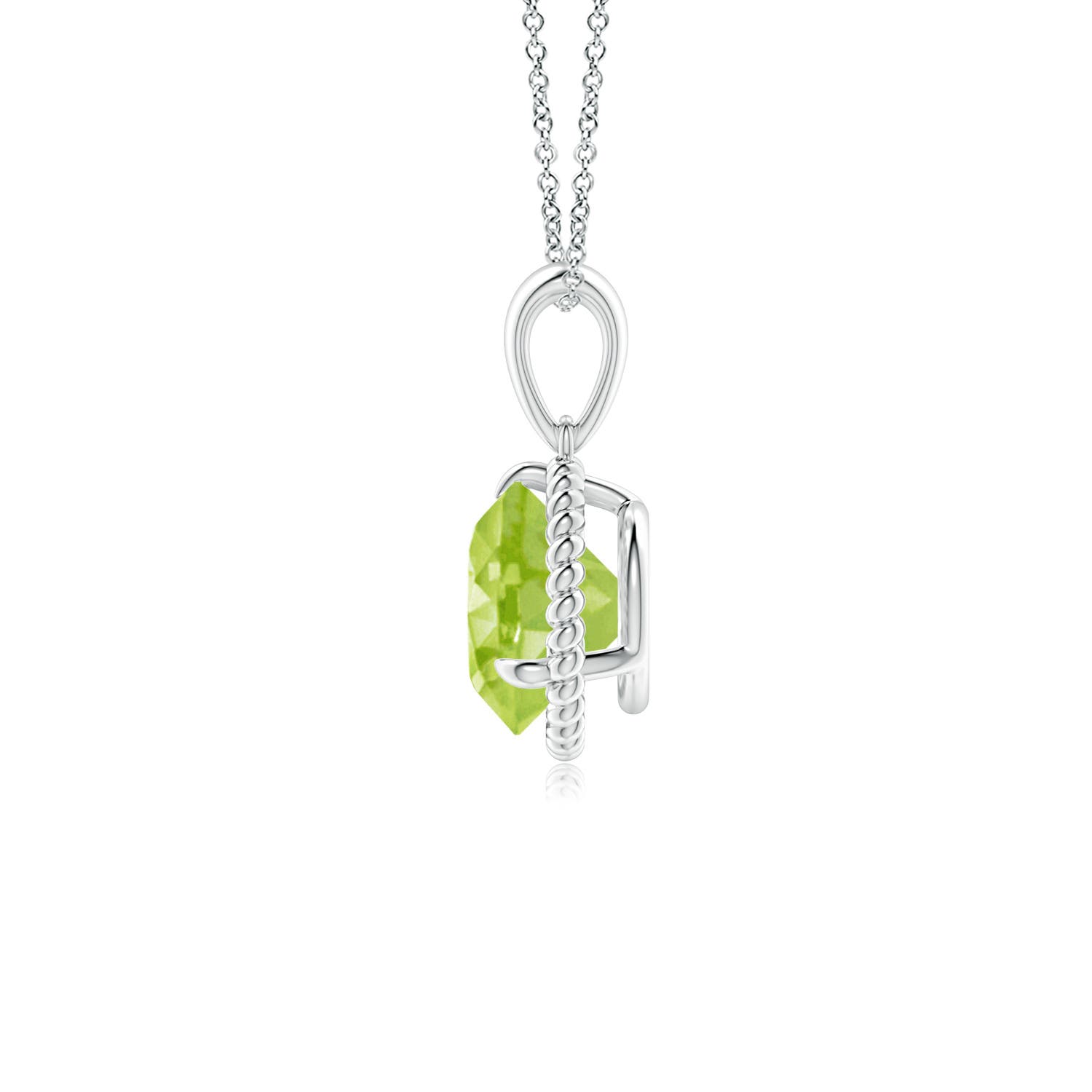 AA - Peridot / 1.4 CT / 14 KT White Gold