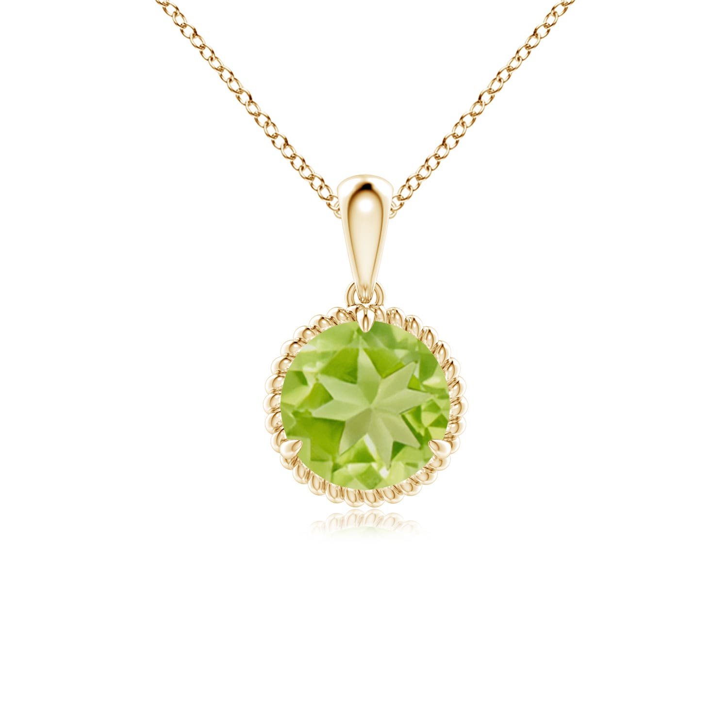 AA - Peridot / 1.4 CT / 14 KT Yellow Gold