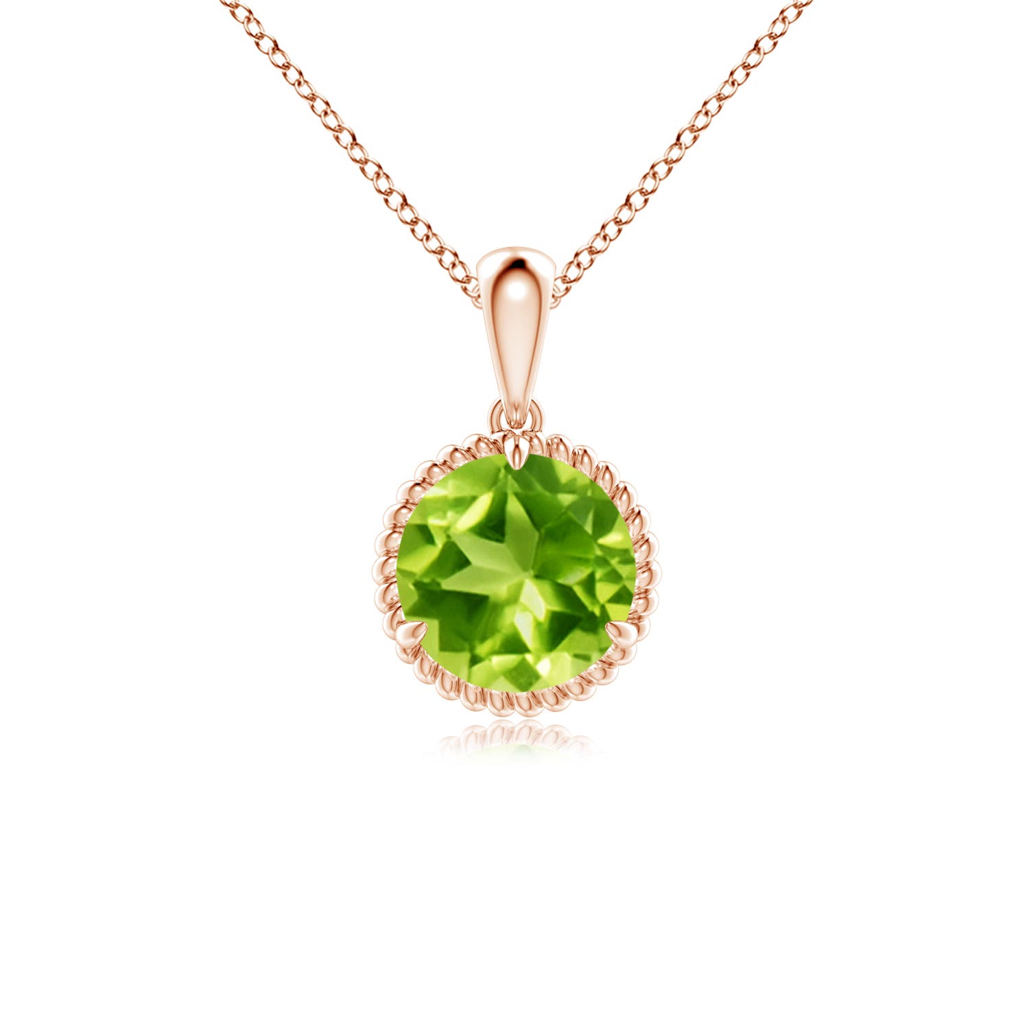 AAA - Peridot / 1.4 CT / 14 KT Rose Gold