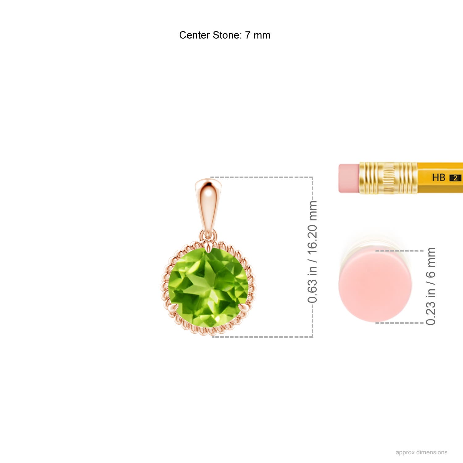 AAA - Peridot / 1.4 CT / 14 KT Rose Gold