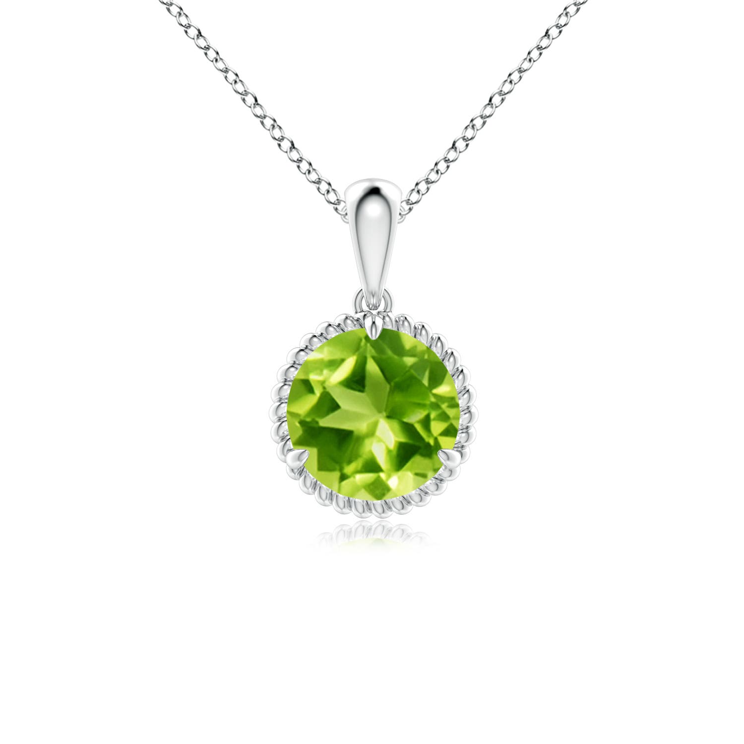 AAA - Peridot / 1.4 CT / 14 KT White Gold