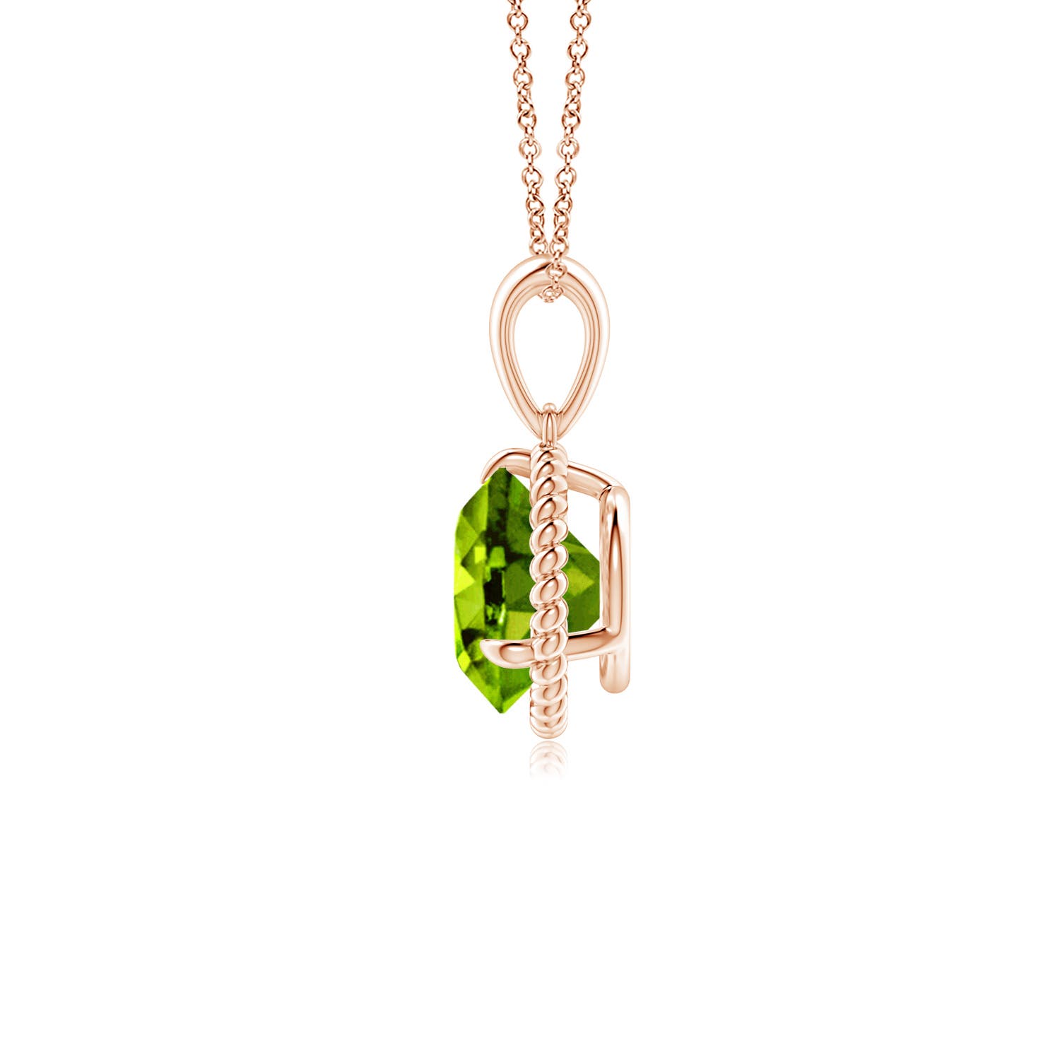 AAAA - Peridot / 1.4 CT / 14 KT Rose Gold