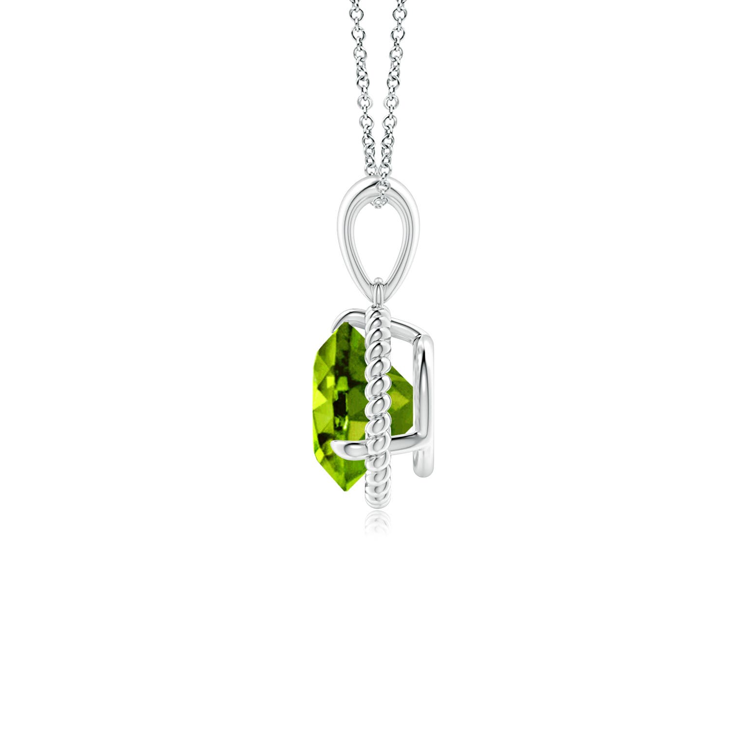 AAAA - Peridot / 1.4 CT / 14 KT White Gold