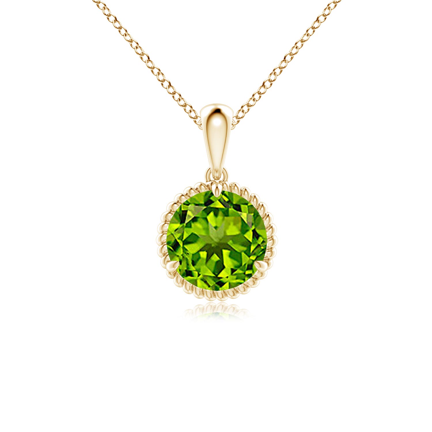 AAAA - Peridot / 1.4 CT / 14 KT Yellow Gold