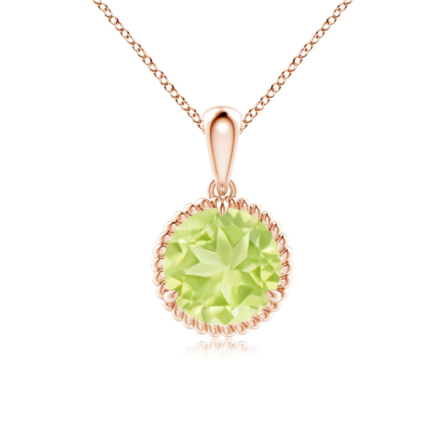 A - Peridot / 2 CT / 14 KT Rose Gold