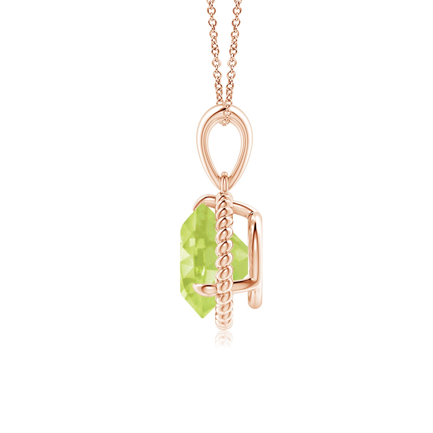 A - Peridot / 2 CT / 14 KT Rose Gold