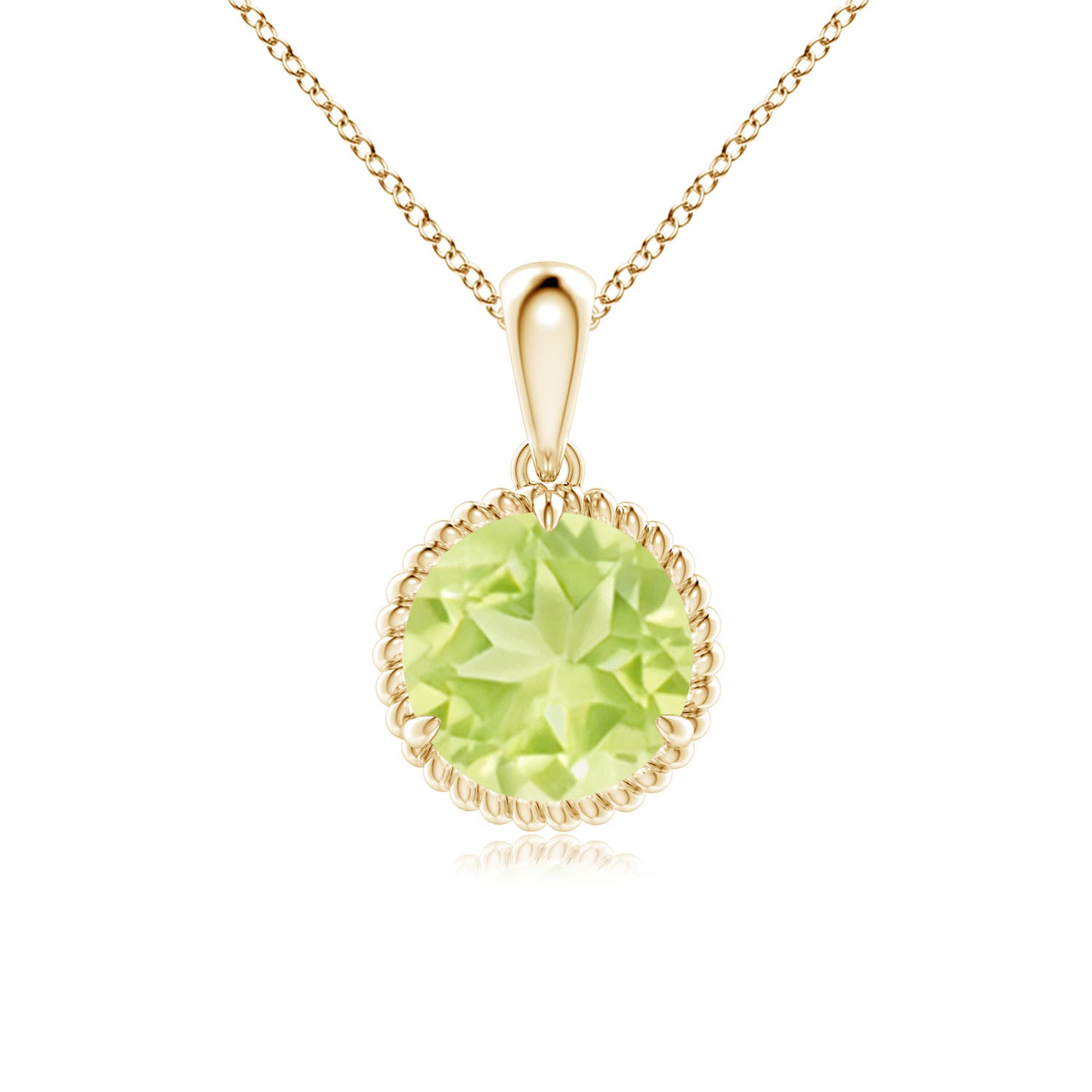 A - Peridot / 2 CT / 14 KT Yellow Gold