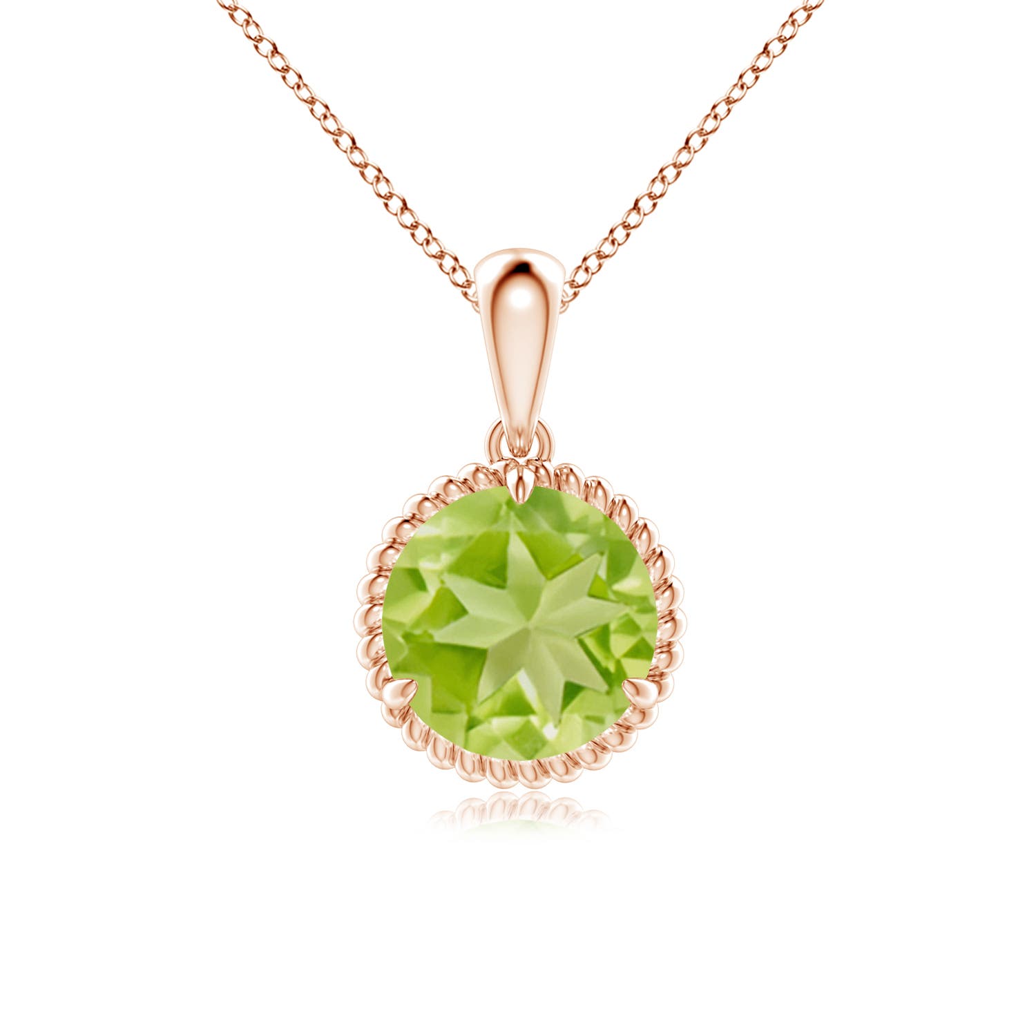 AA - Peridot / 2 CT / 14 KT Rose Gold