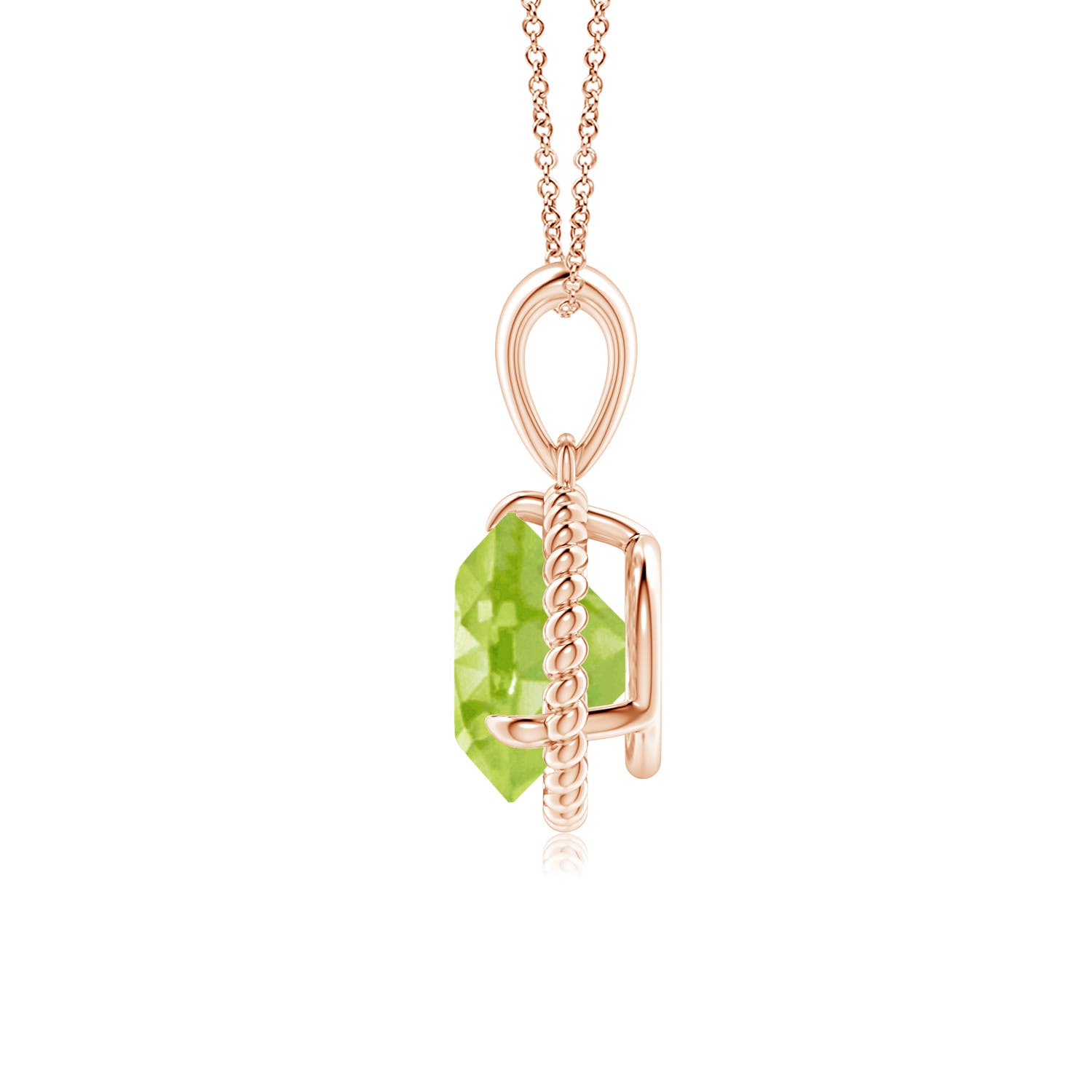 AA - Peridot / 2 CT / 14 KT Rose Gold