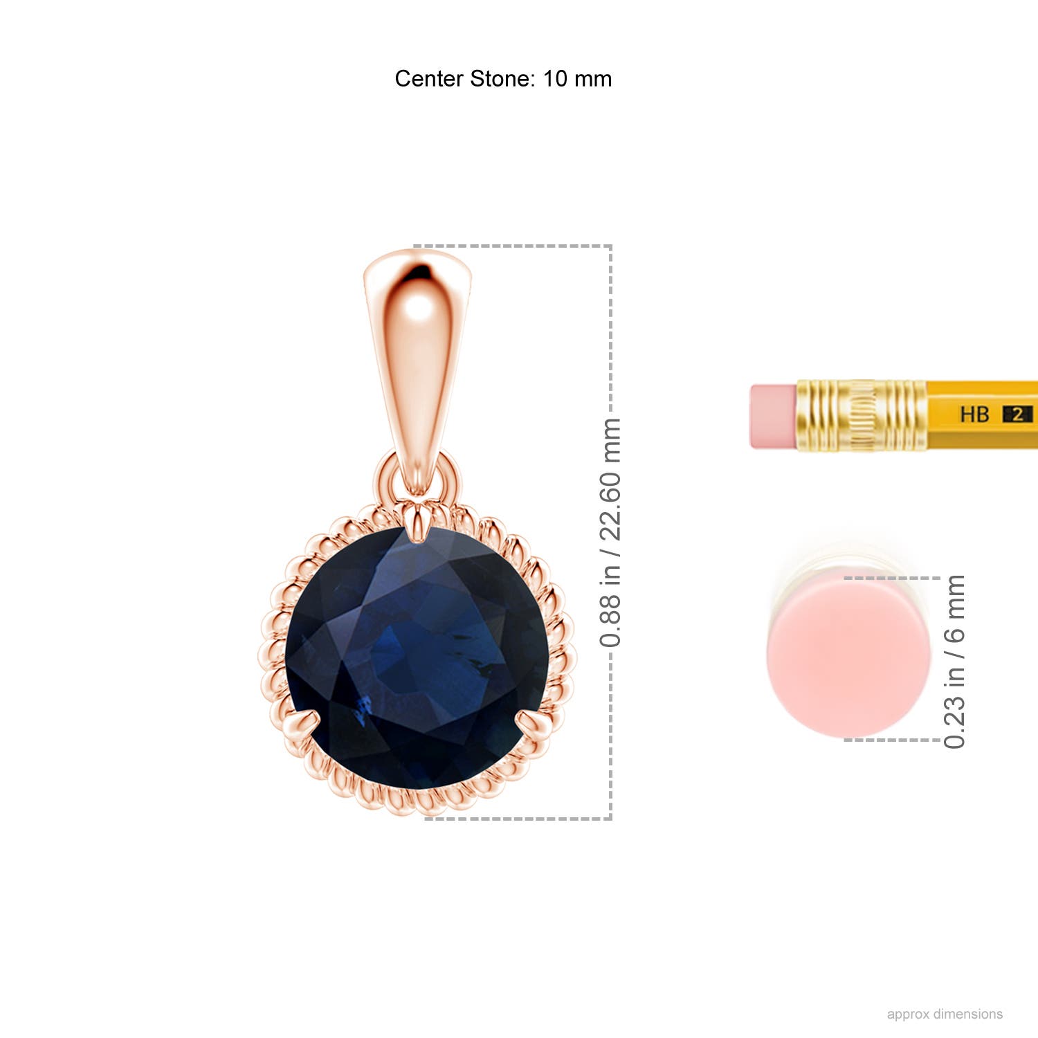 A - Blue Sapphire / 4.5 CT / 14 KT Rose Gold