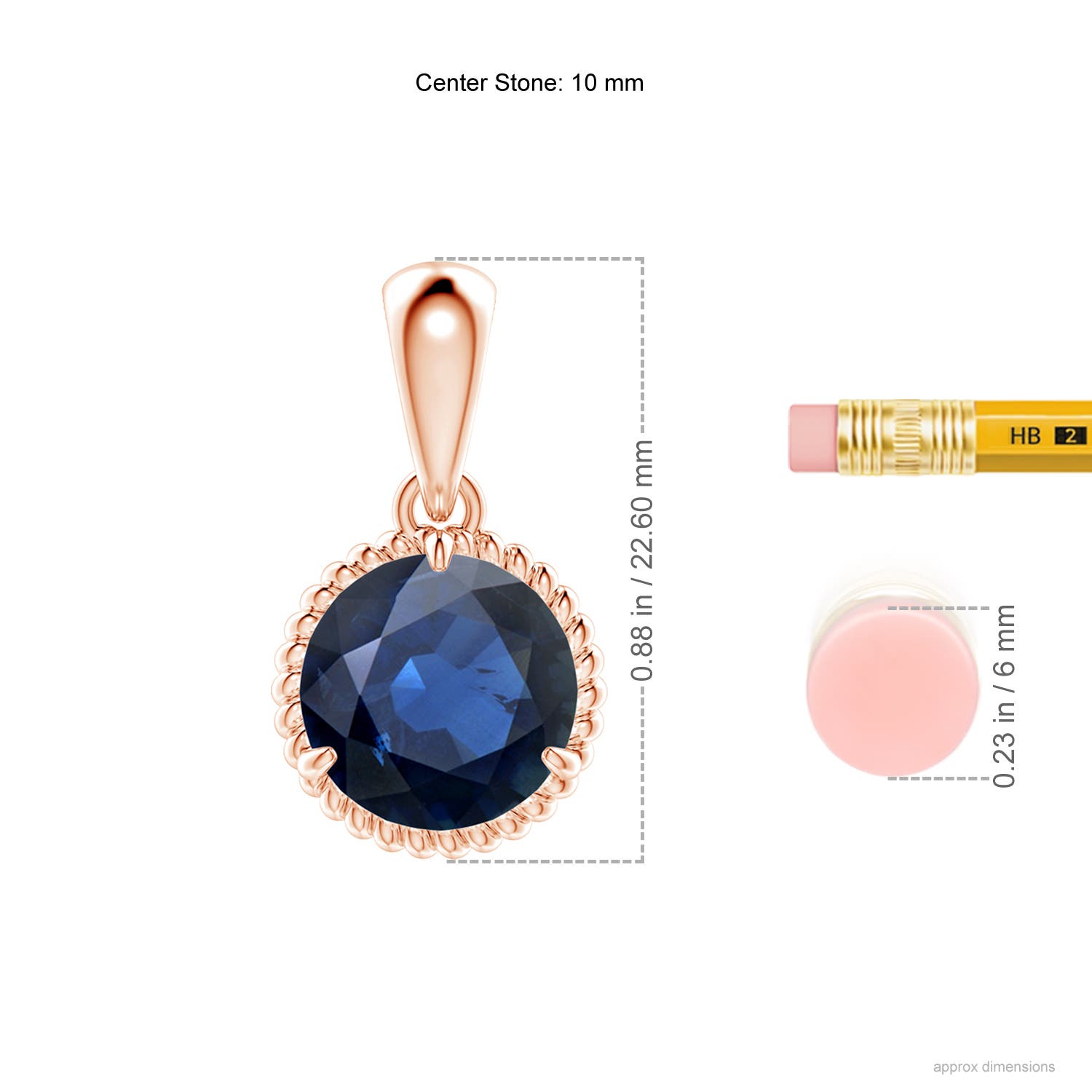 AA - Blue Sapphire / 4.5 CT / 14 KT Rose Gold