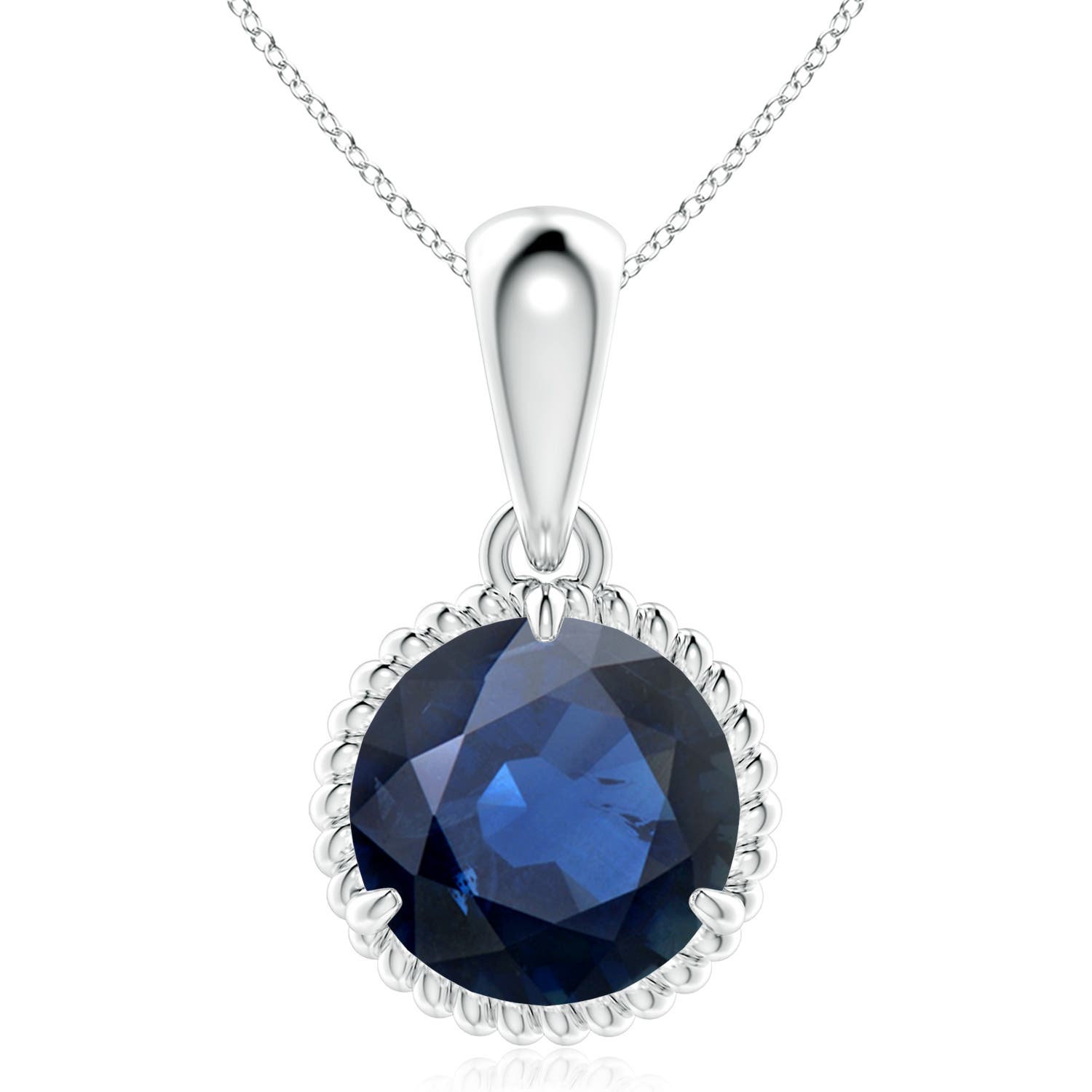 AA - Blue Sapphire / 4.5 CT / 14 KT White Gold