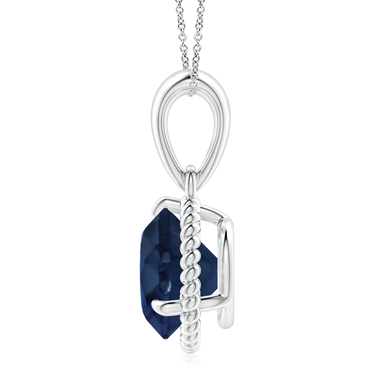 AA - Blue Sapphire / 4.5 CT / 14 KT White Gold