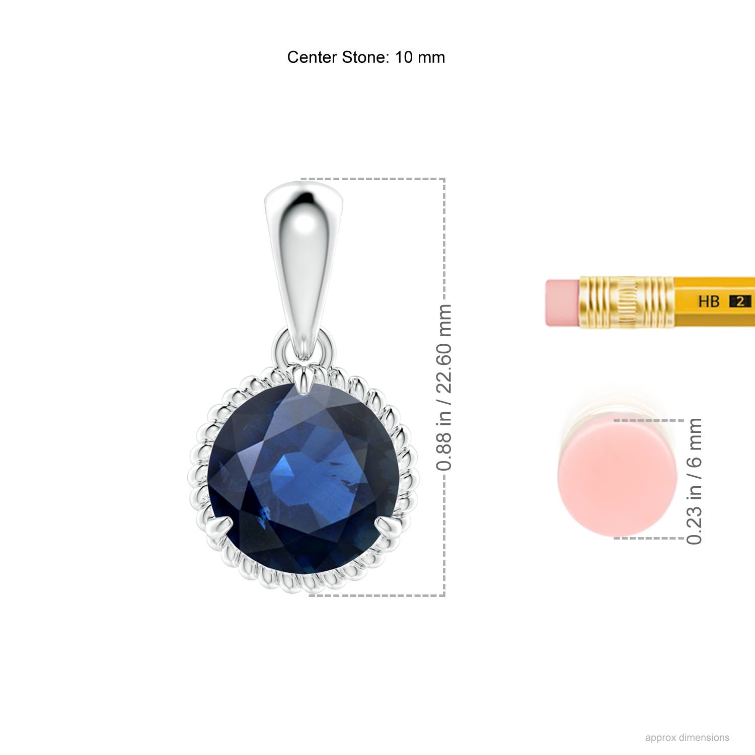 AA - Blue Sapphire / 4.5 CT / 14 KT White Gold