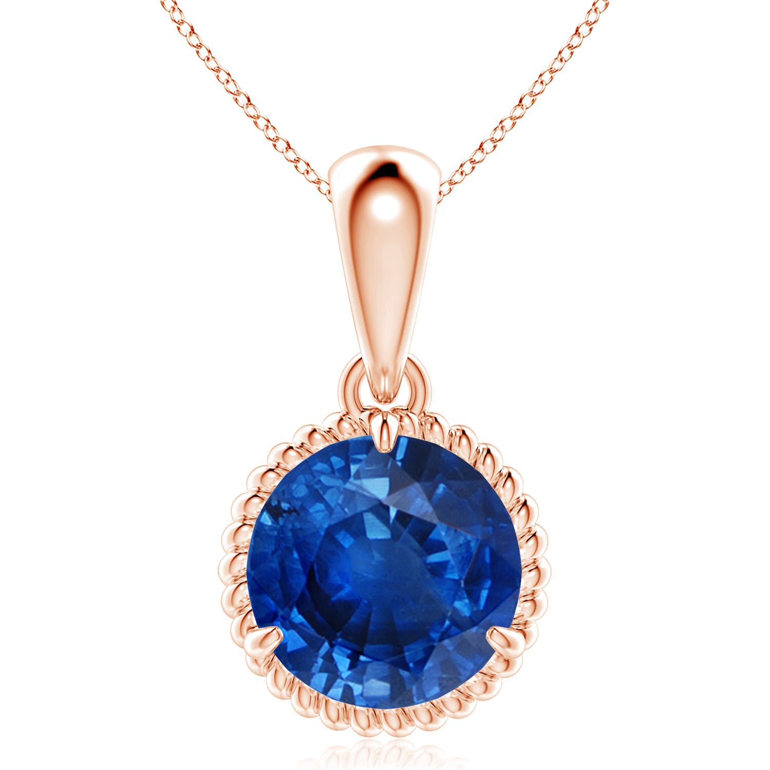 AAA - Blue Sapphire / 4.5 CT / 14 KT Rose Gold