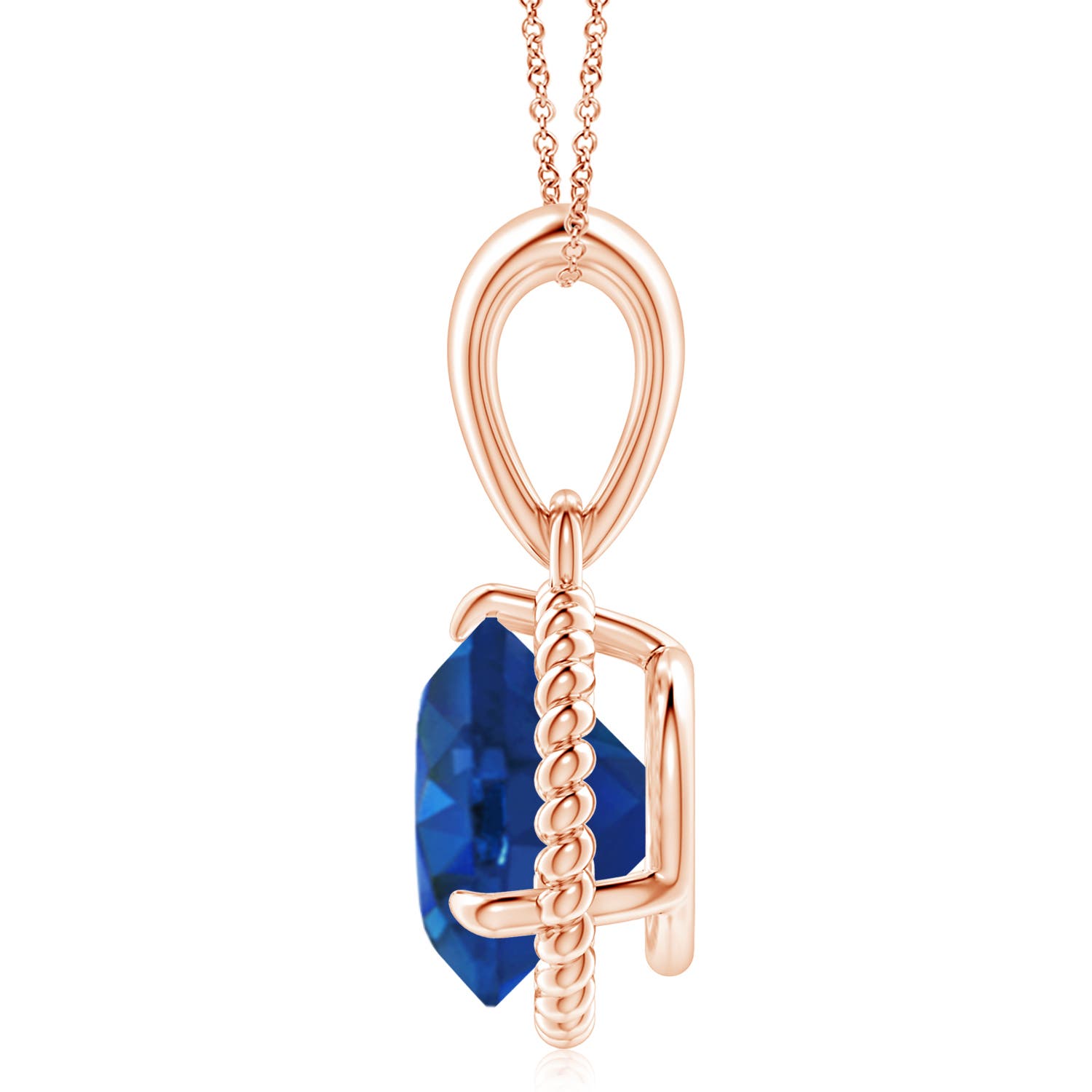 AAA - Blue Sapphire / 4.5 CT / 14 KT Rose Gold