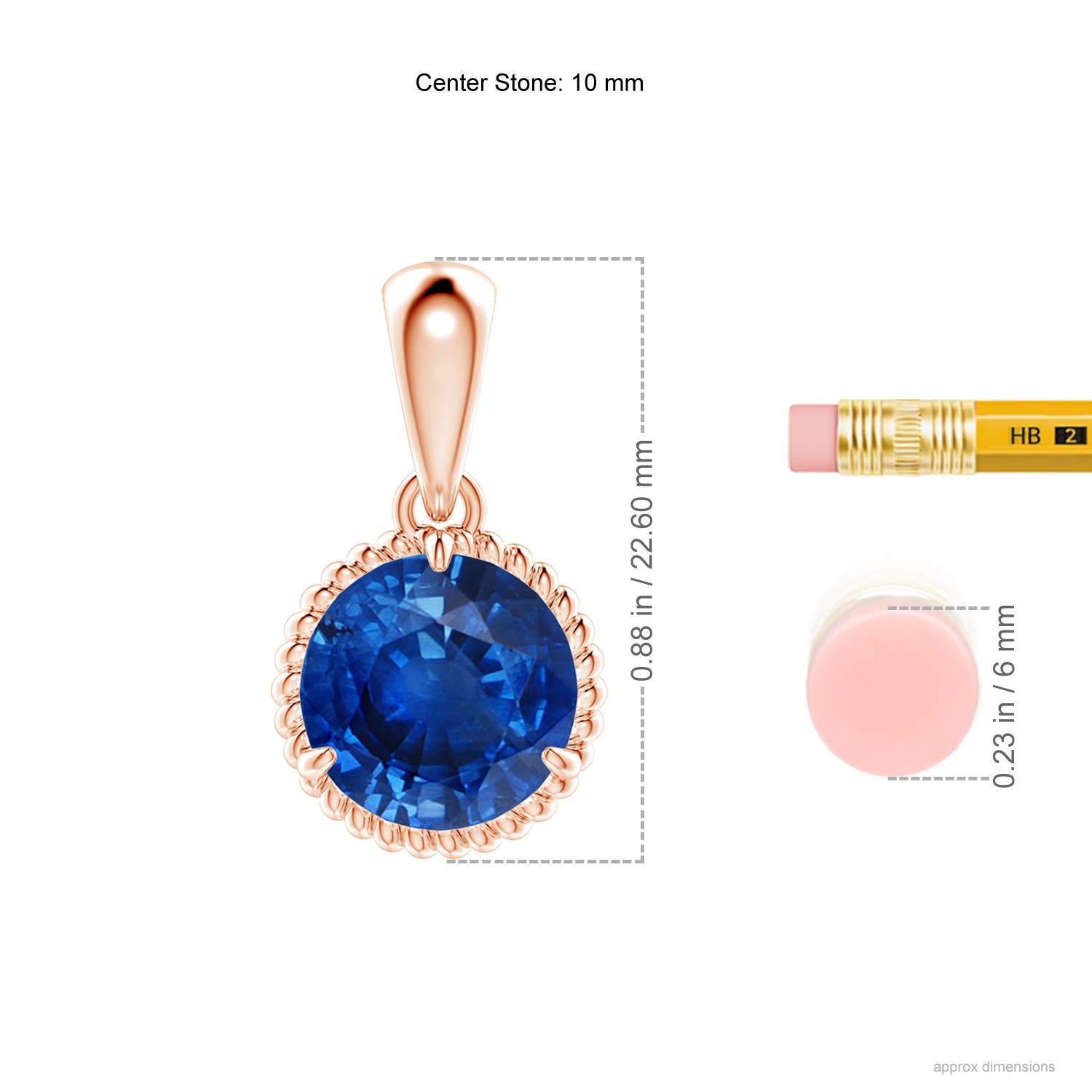 AAA - Blue Sapphire / 4.5 CT / 14 KT Rose Gold