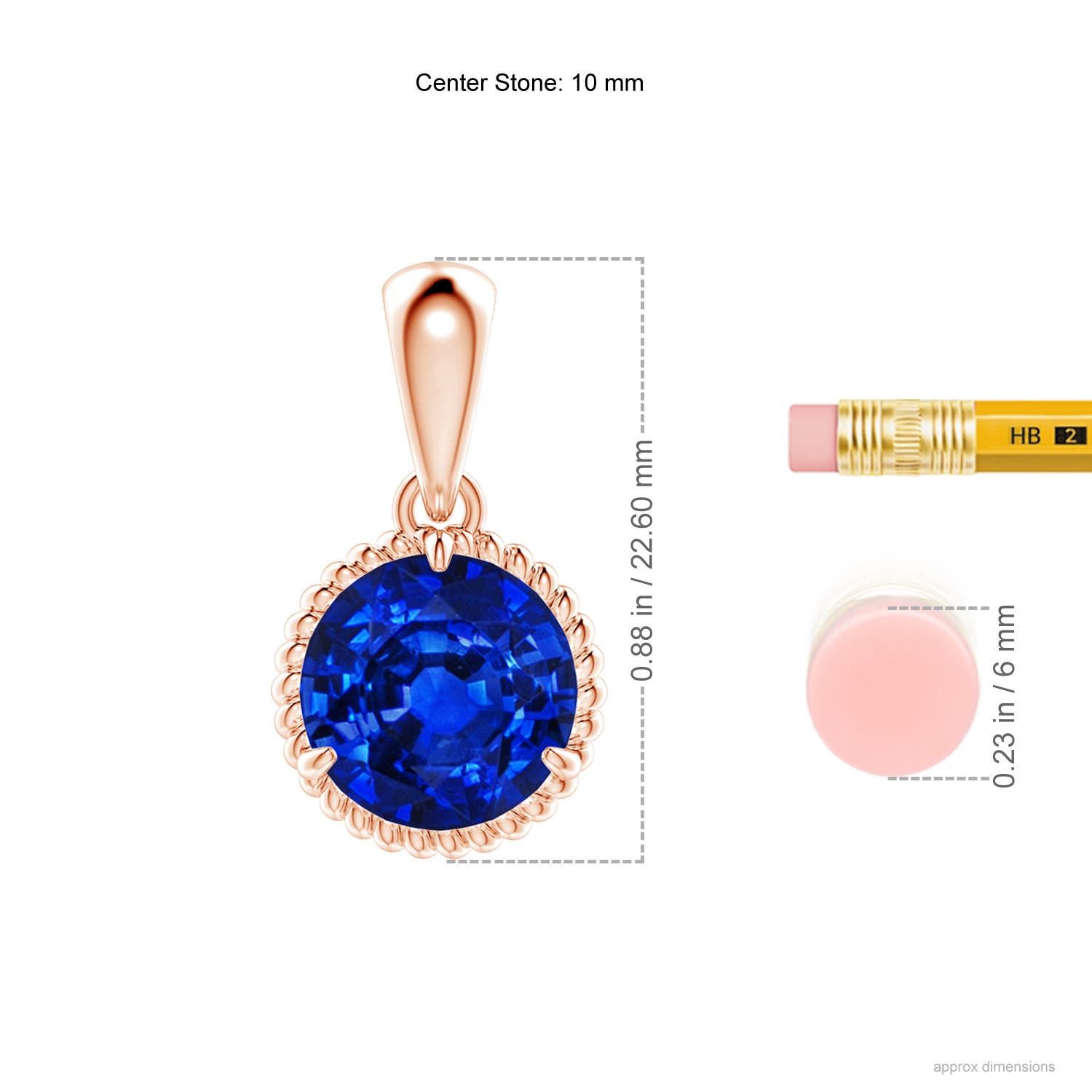 AAAA - Blue Sapphire / 4.5 CT / 14 KT Rose Gold