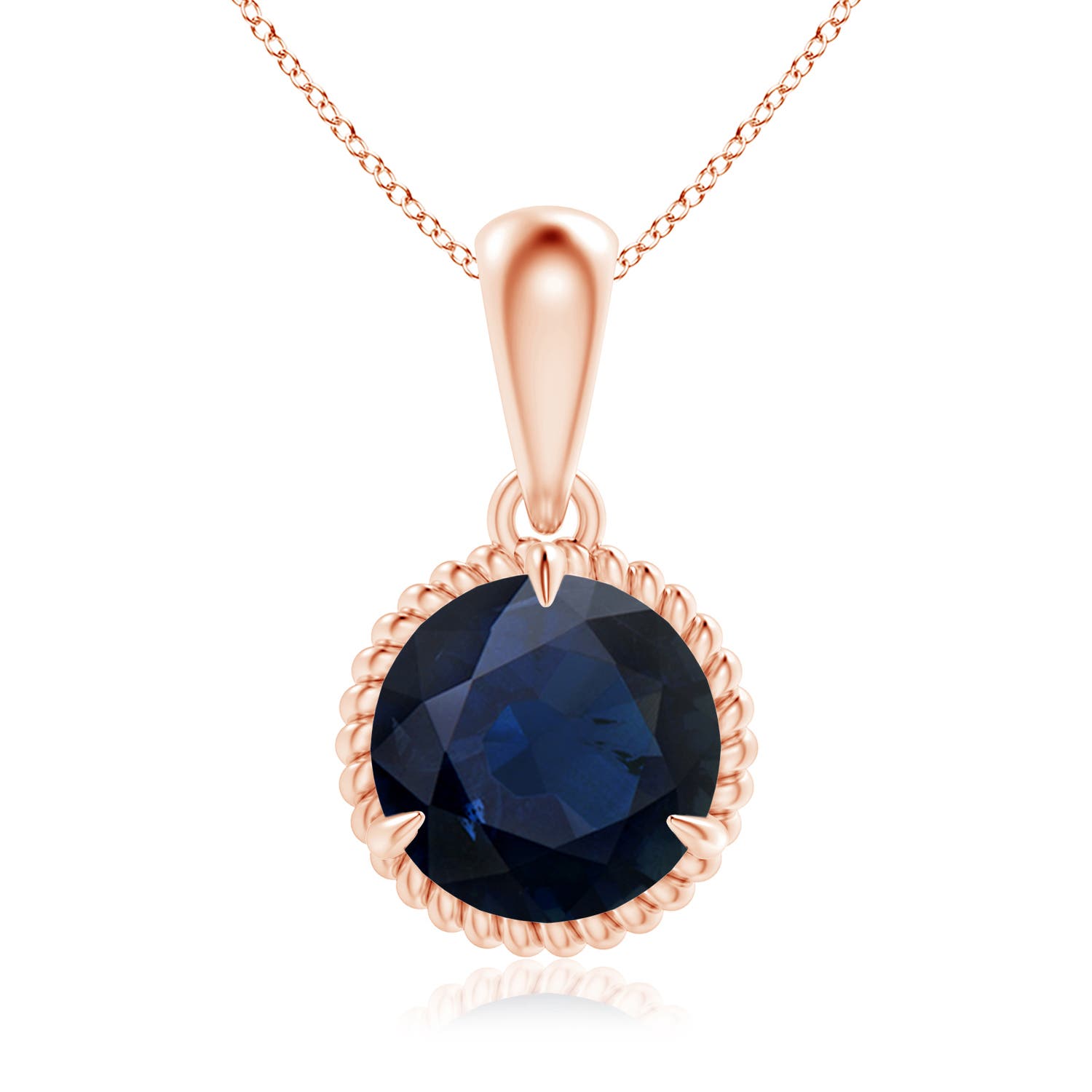 A - Blue Sapphire / 2.2 CT / 14 KT Rose Gold