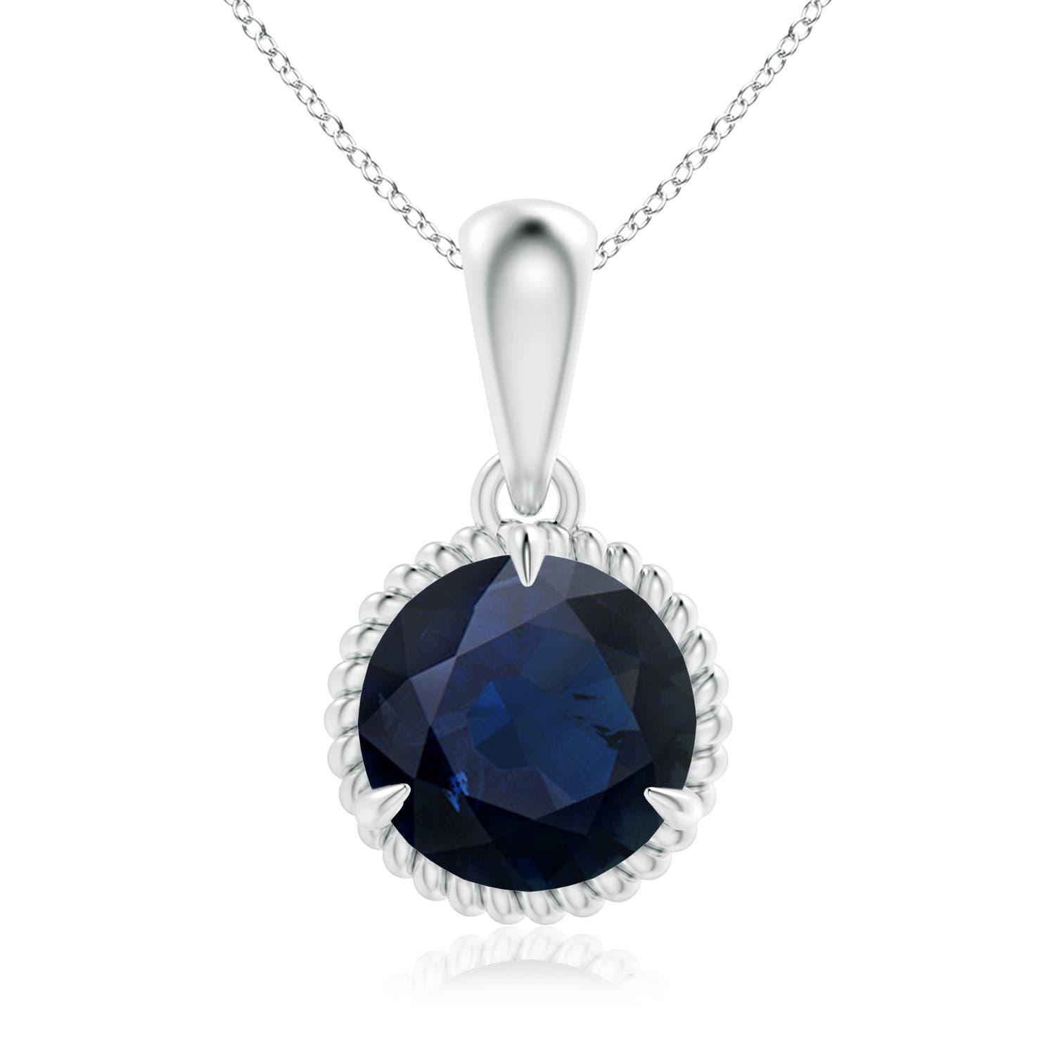 A - Blue Sapphire / 2.2 CT / 14 KT White Gold