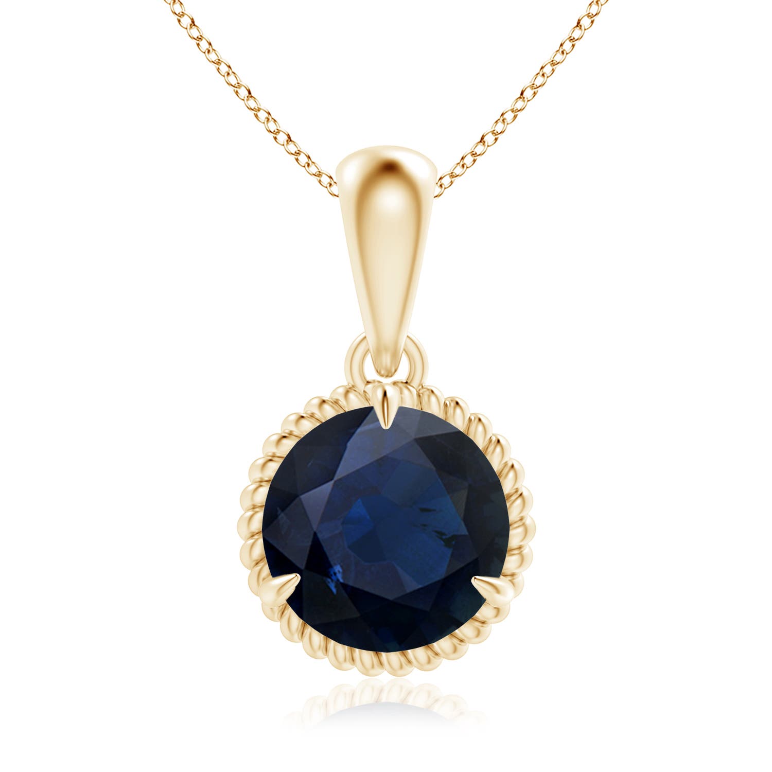 A - Blue Sapphire / 2.2 CT / 14 KT Yellow Gold