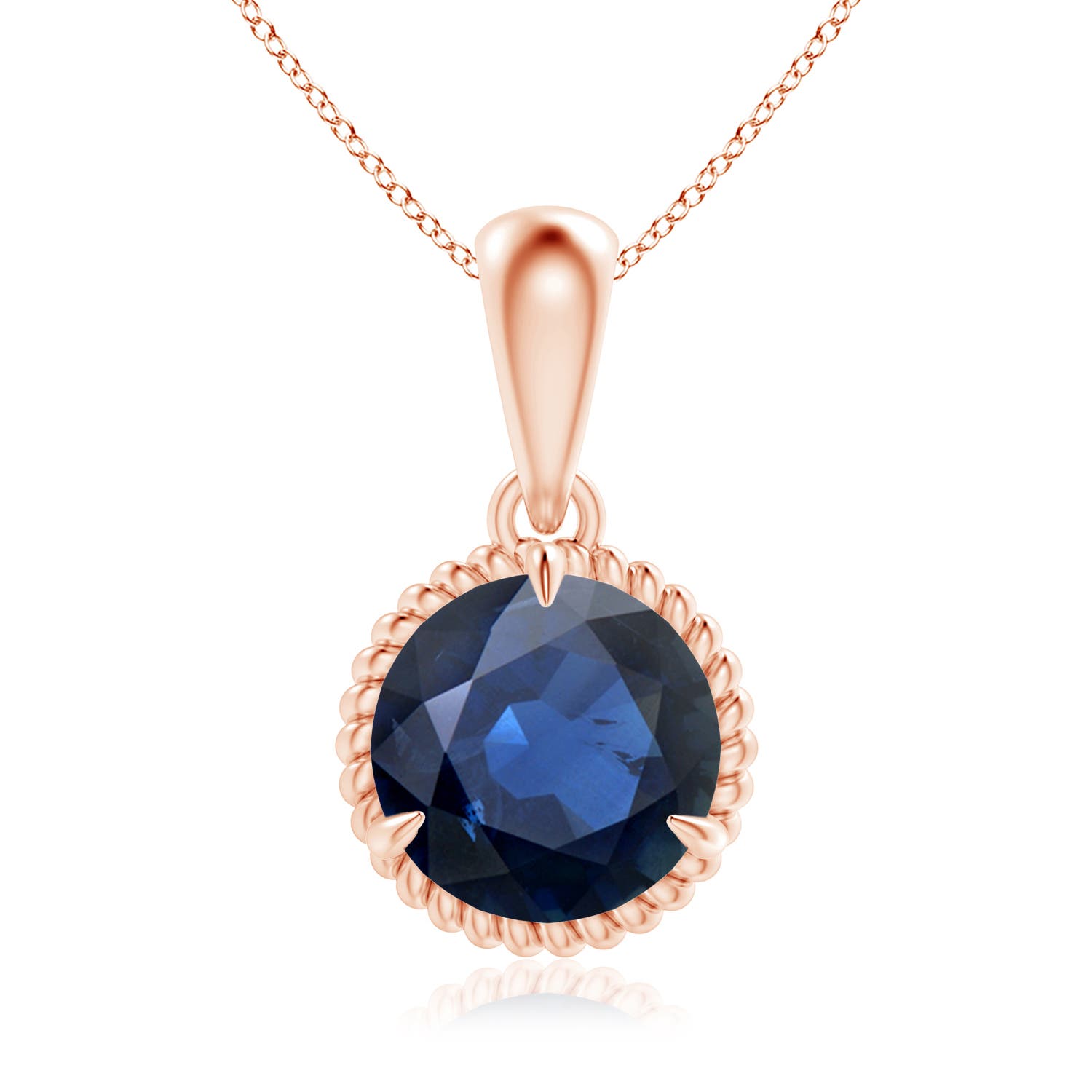 AA - Blue Sapphire / 2.2 CT / 14 KT Rose Gold