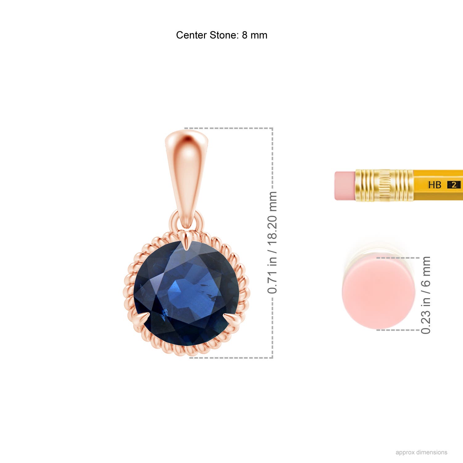 AA - Blue Sapphire / 2.2 CT / 14 KT Rose Gold