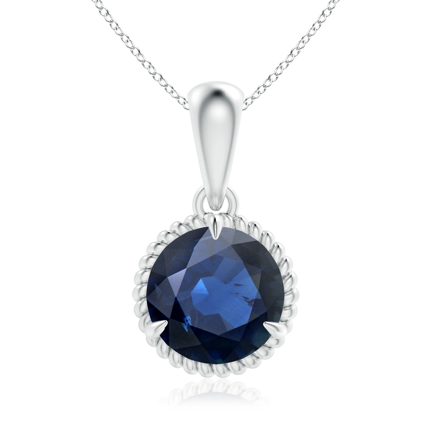 AA - Blue Sapphire / 2.2 CT / 14 KT White Gold