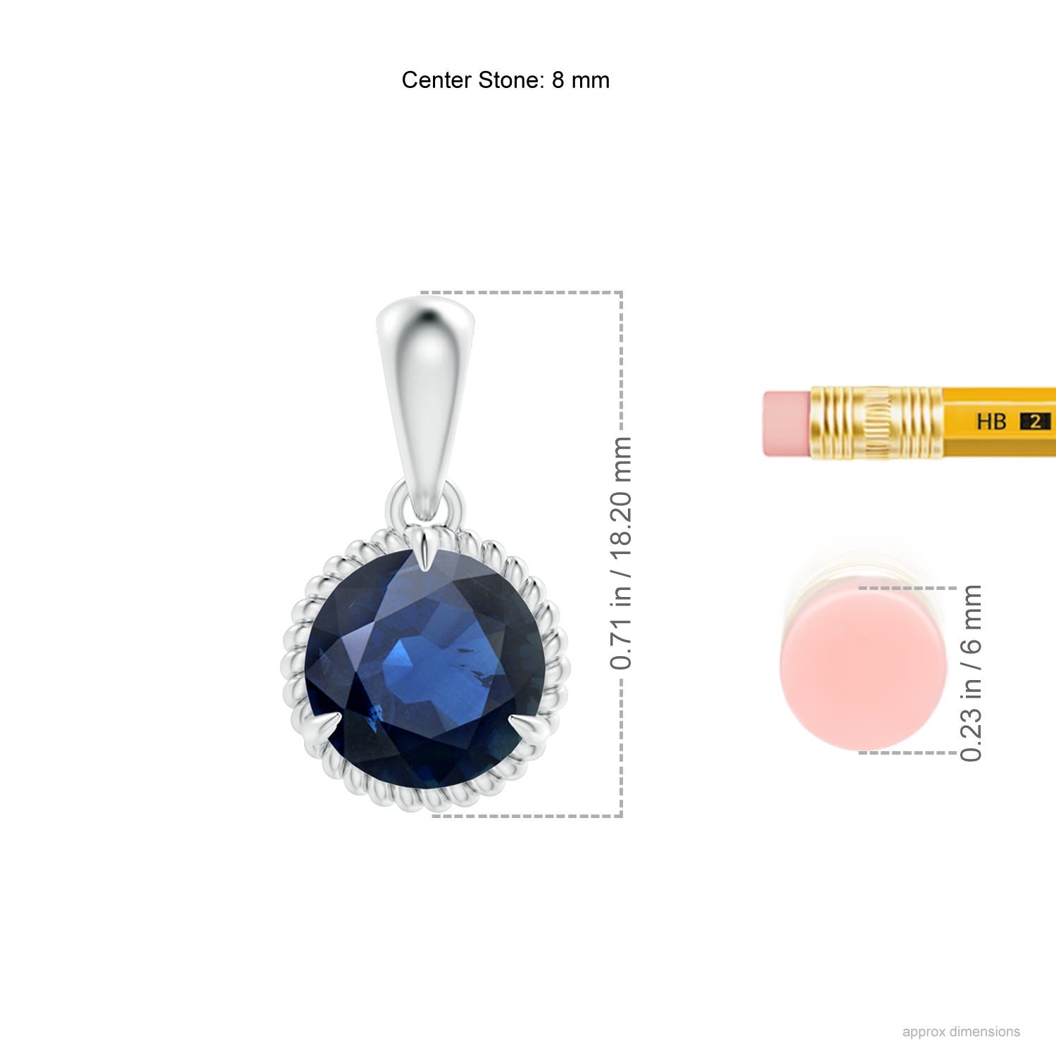 AA - Blue Sapphire / 2.2 CT / 14 KT White Gold