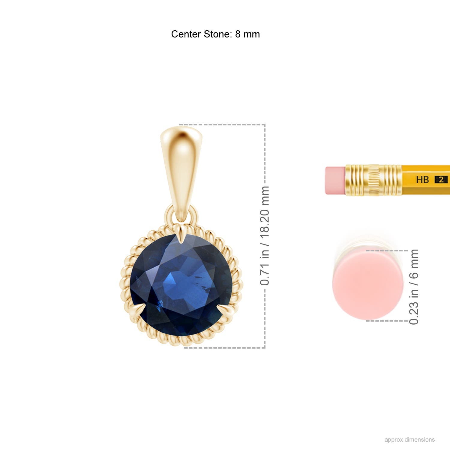 AA - Blue Sapphire / 2.2 CT / 14 KT Yellow Gold