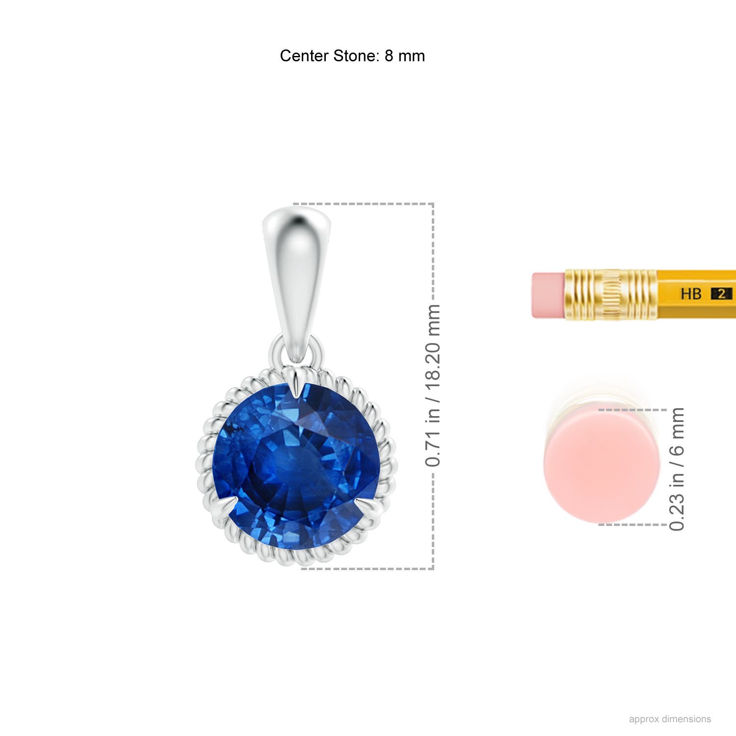 AAA - Blue Sapphire / 2.2 CT / 14 KT White Gold