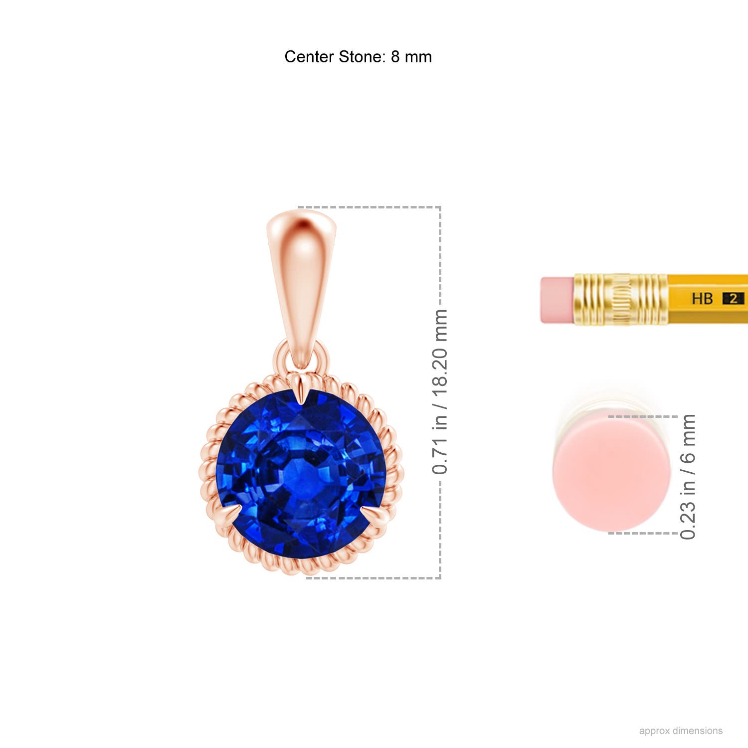 AAAA - Blue Sapphire / 2.2 CT / 14 KT Rose Gold