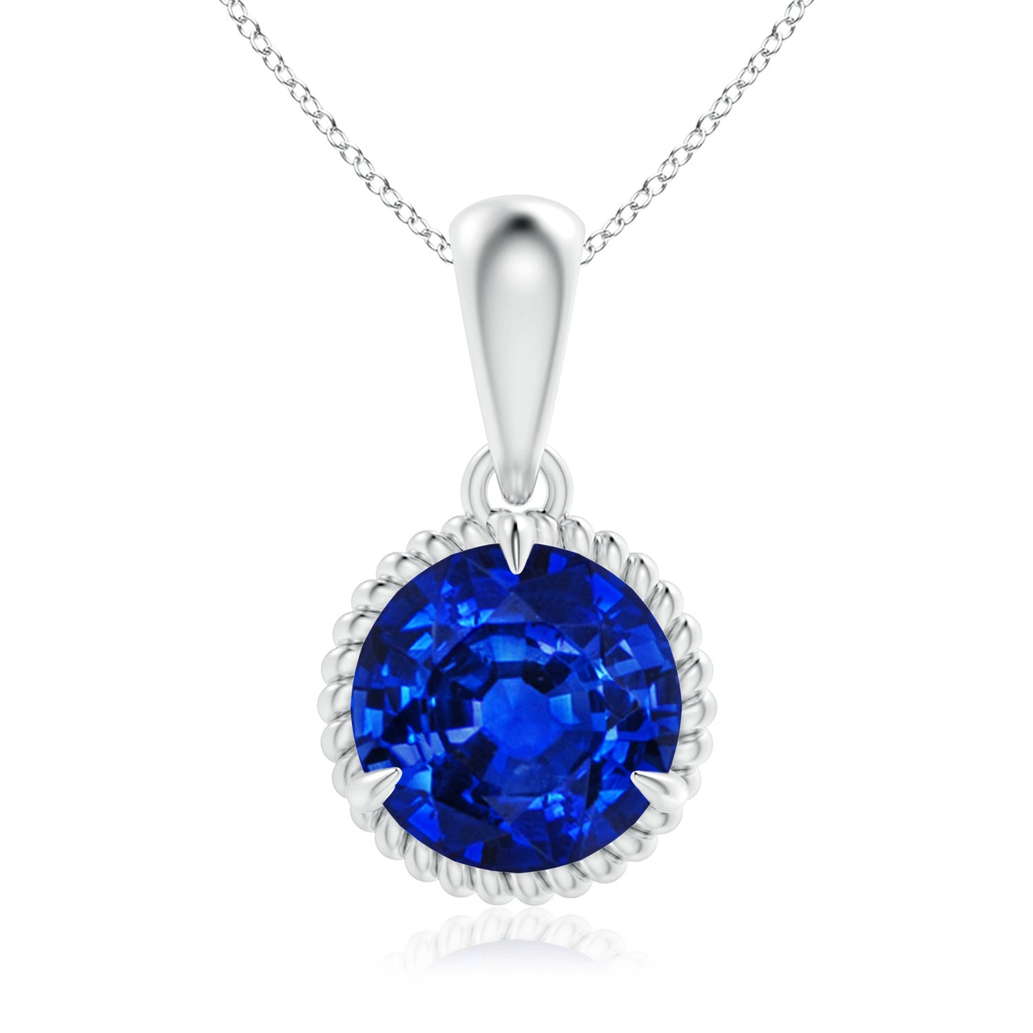 AAAA - Blue Sapphire / 2.2 CT / 14 KT White Gold