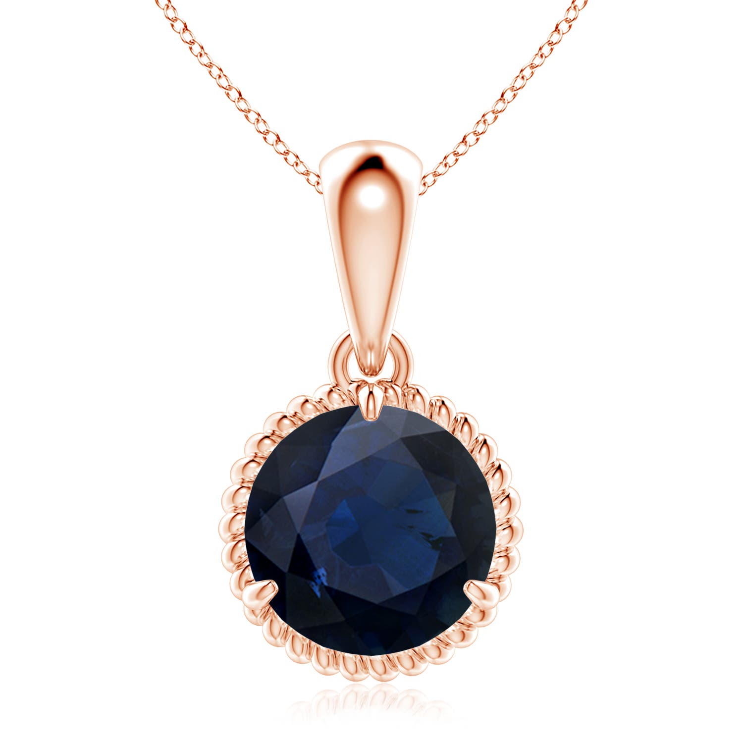 A - Blue Sapphire / 3.75 CT / 14 KT Rose Gold