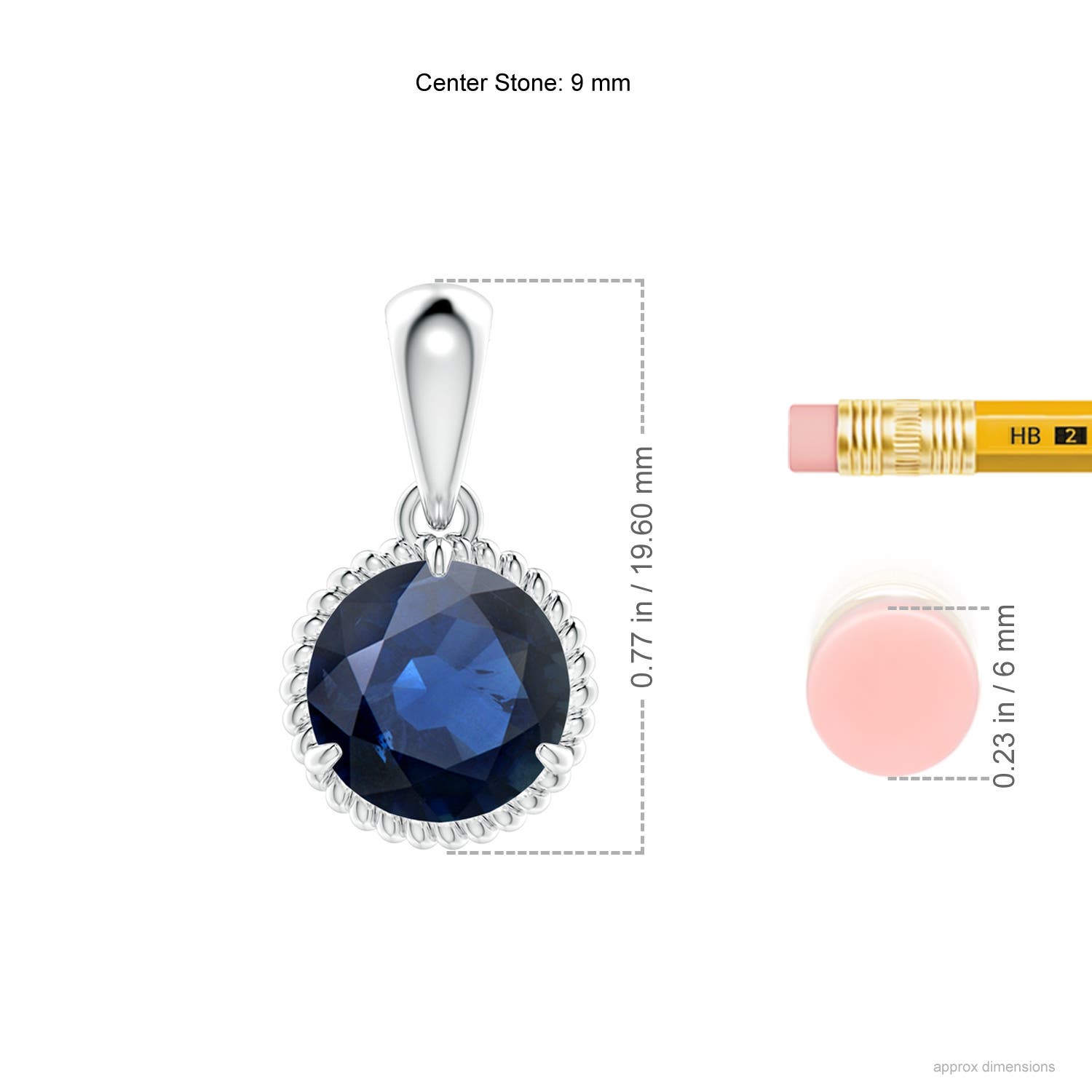 AA - Blue Sapphire / 3.75 CT / 14 KT White Gold