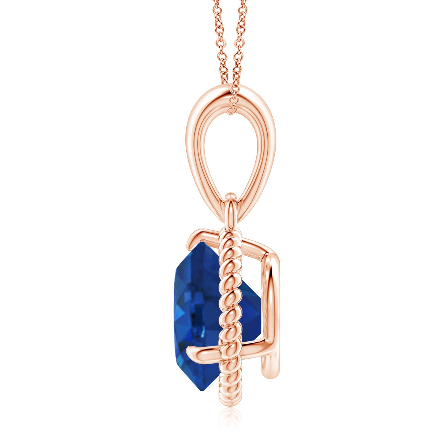 AAA - Blue Sapphire / 3.75 CT / 14 KT Rose Gold