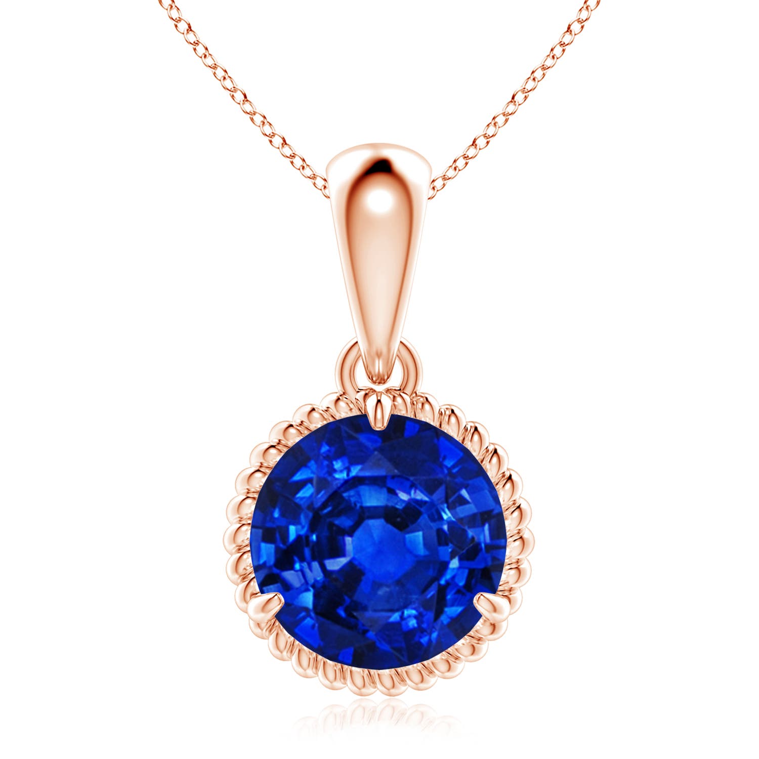 AAAA - Blue Sapphire / 3.75 CT / 14 KT Rose Gold