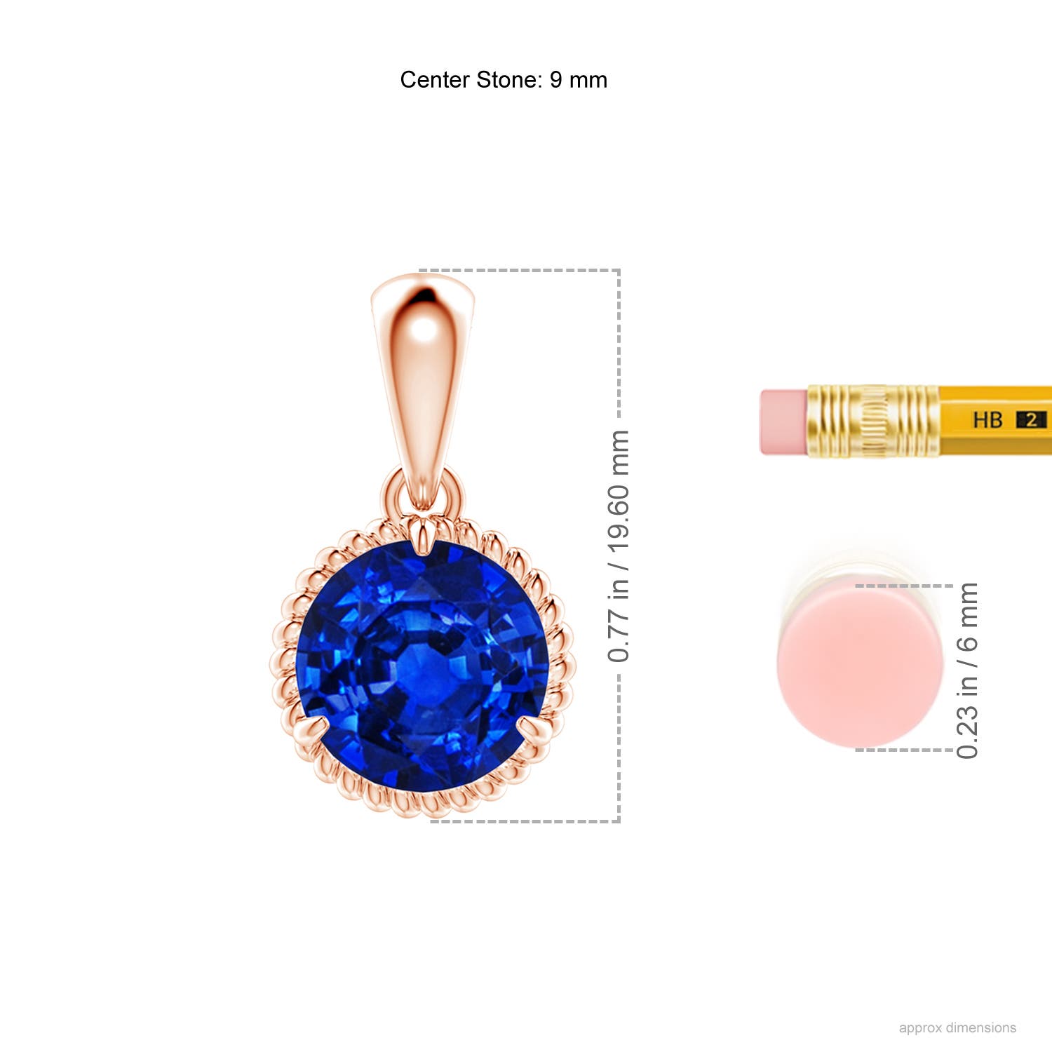 AAAA - Blue Sapphire / 3.75 CT / 14 KT Rose Gold