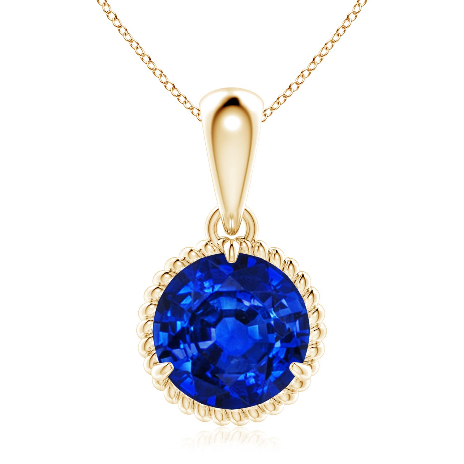 AAAA - Blue Sapphire / 3.75 CT / 14 KT Yellow Gold