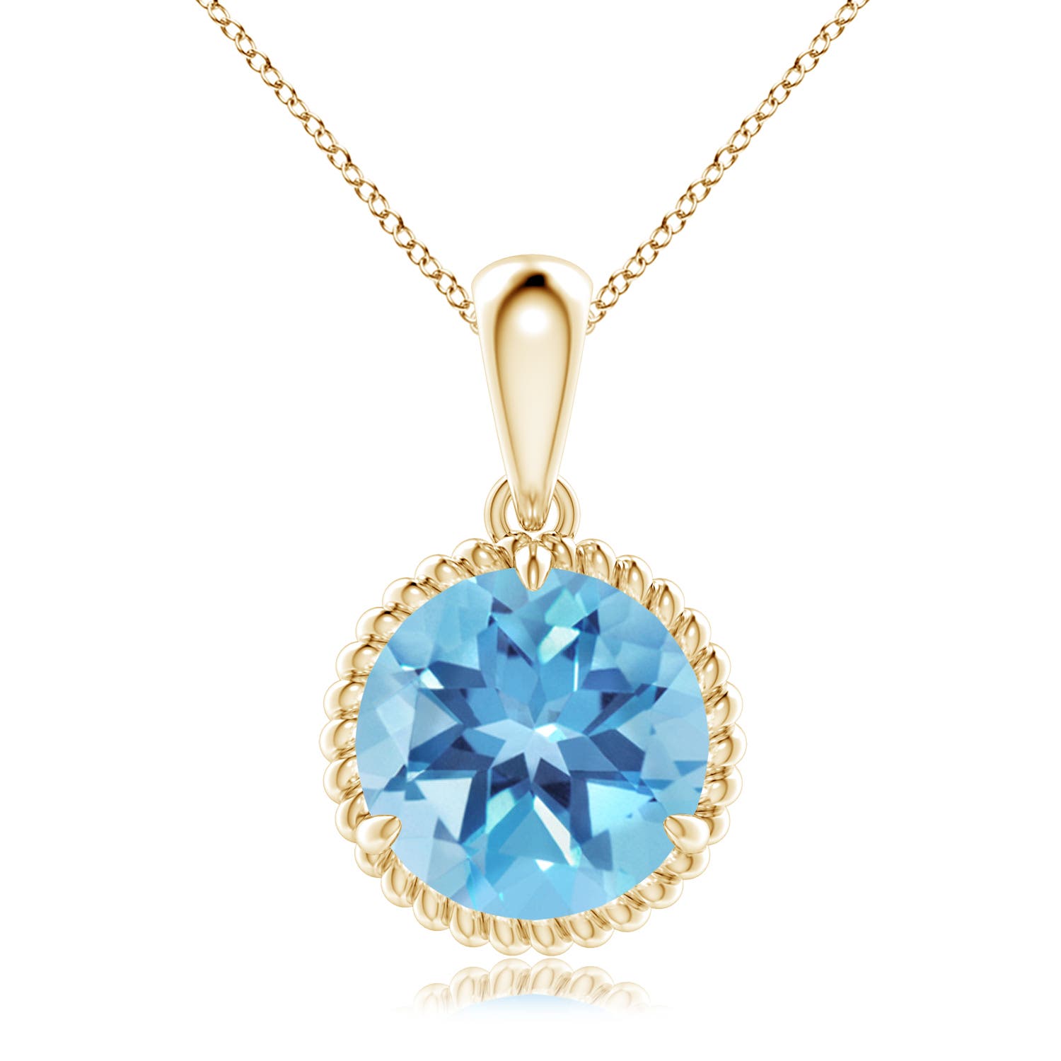 A - Swiss Blue Topaz / 4.2 CT / 14 KT Yellow Gold