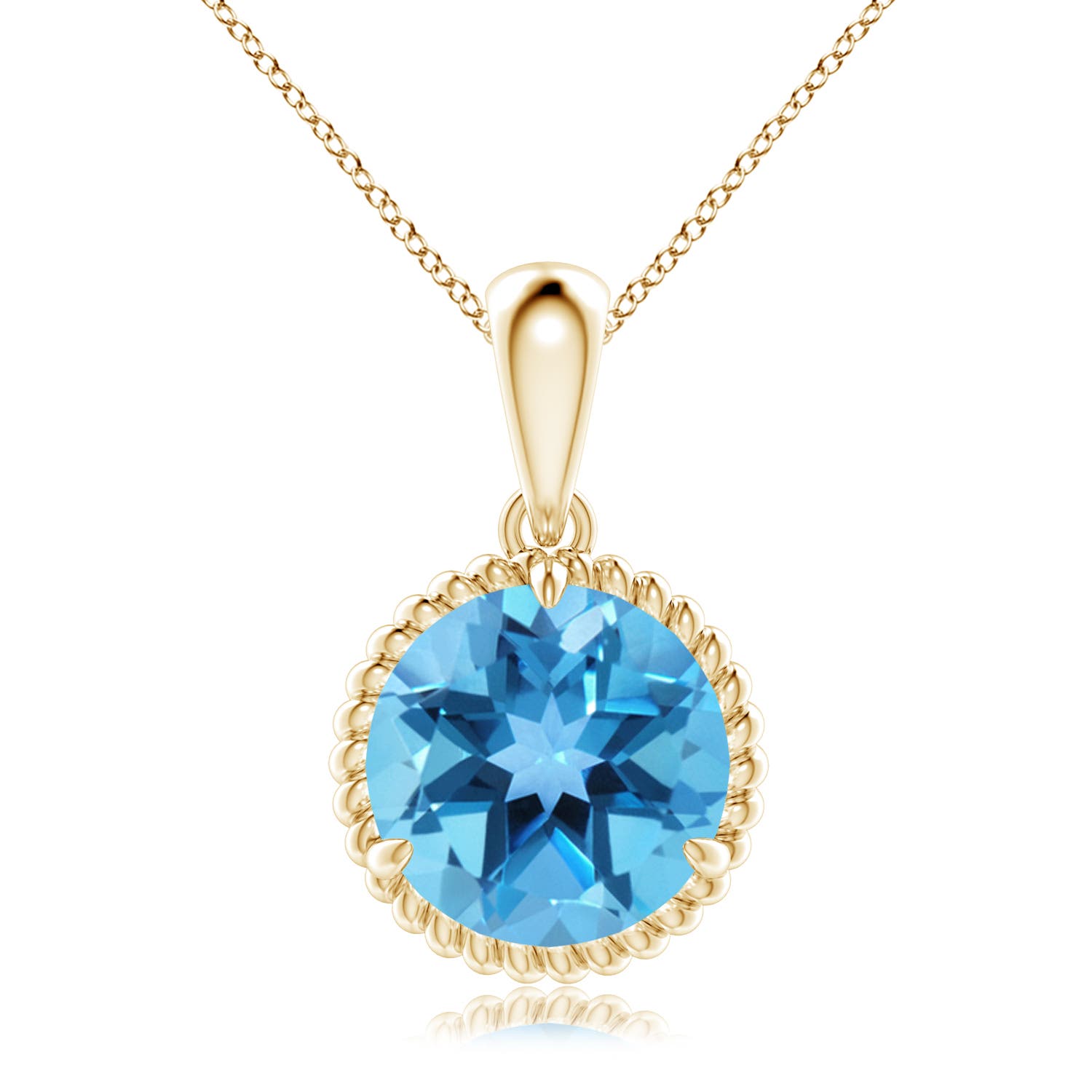 AA - Swiss Blue Topaz / 4.2 CT / 14 KT Yellow Gold