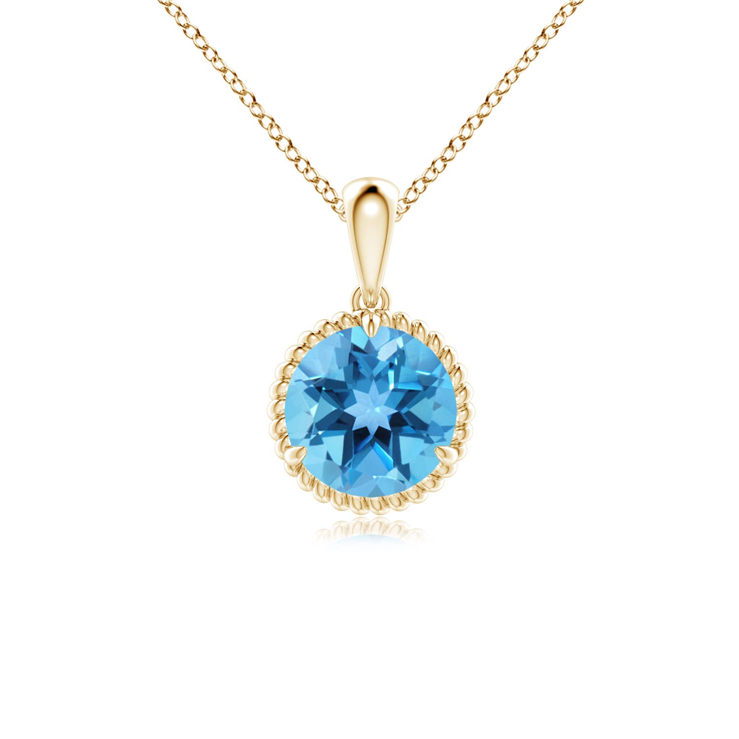 AA - Swiss Blue Topaz / 1.55 CT / 14 KT Yellow Gold