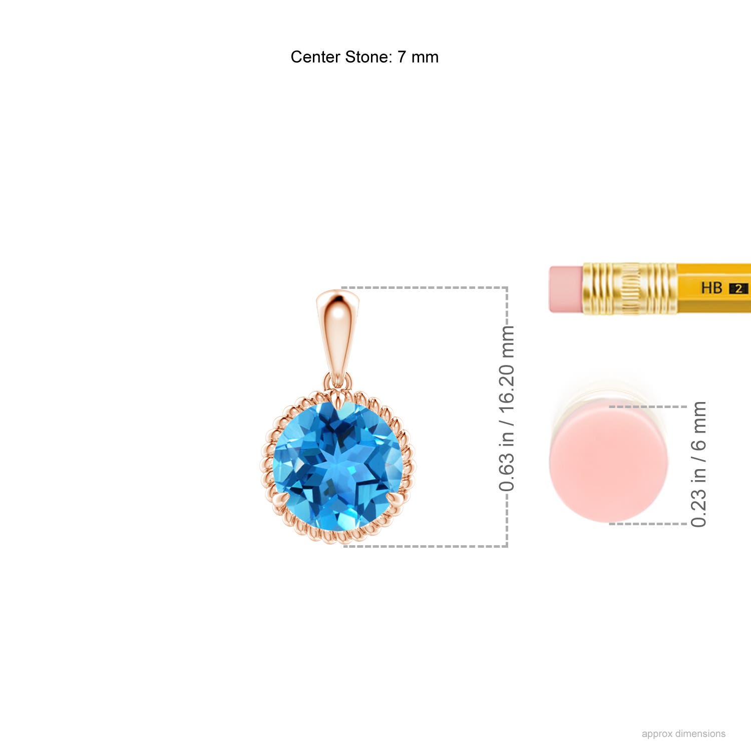 AAA - Swiss Blue Topaz / 1.55 CT / 14 KT Rose Gold