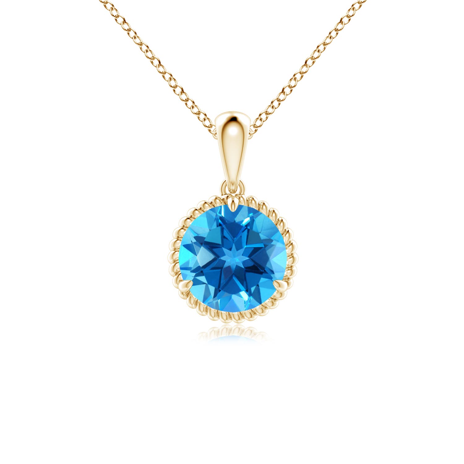 AAAA - Swiss Blue Topaz / 1.55 CT / 14 KT Yellow Gold