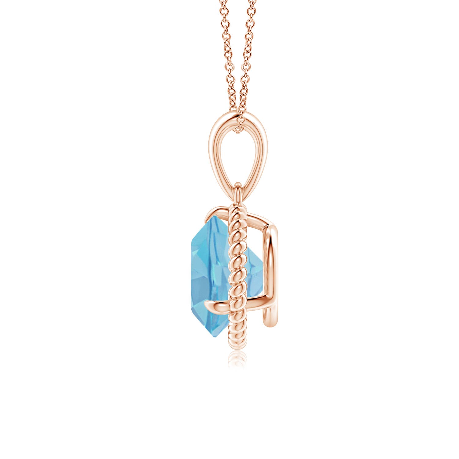 A - Swiss Blue Topaz / 2.35 CT / 14 KT Rose Gold