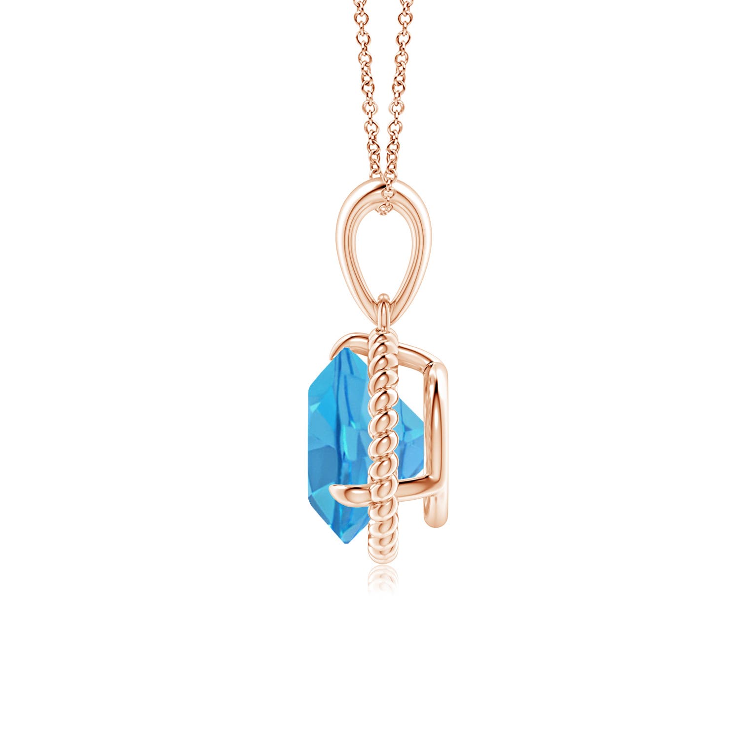 AA - Swiss Blue Topaz / 2.35 CT / 14 KT Rose Gold