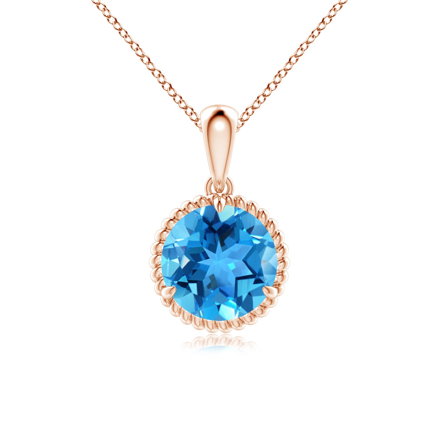 AAA - Swiss Blue Topaz / 2.35 CT / 14 KT Rose Gold