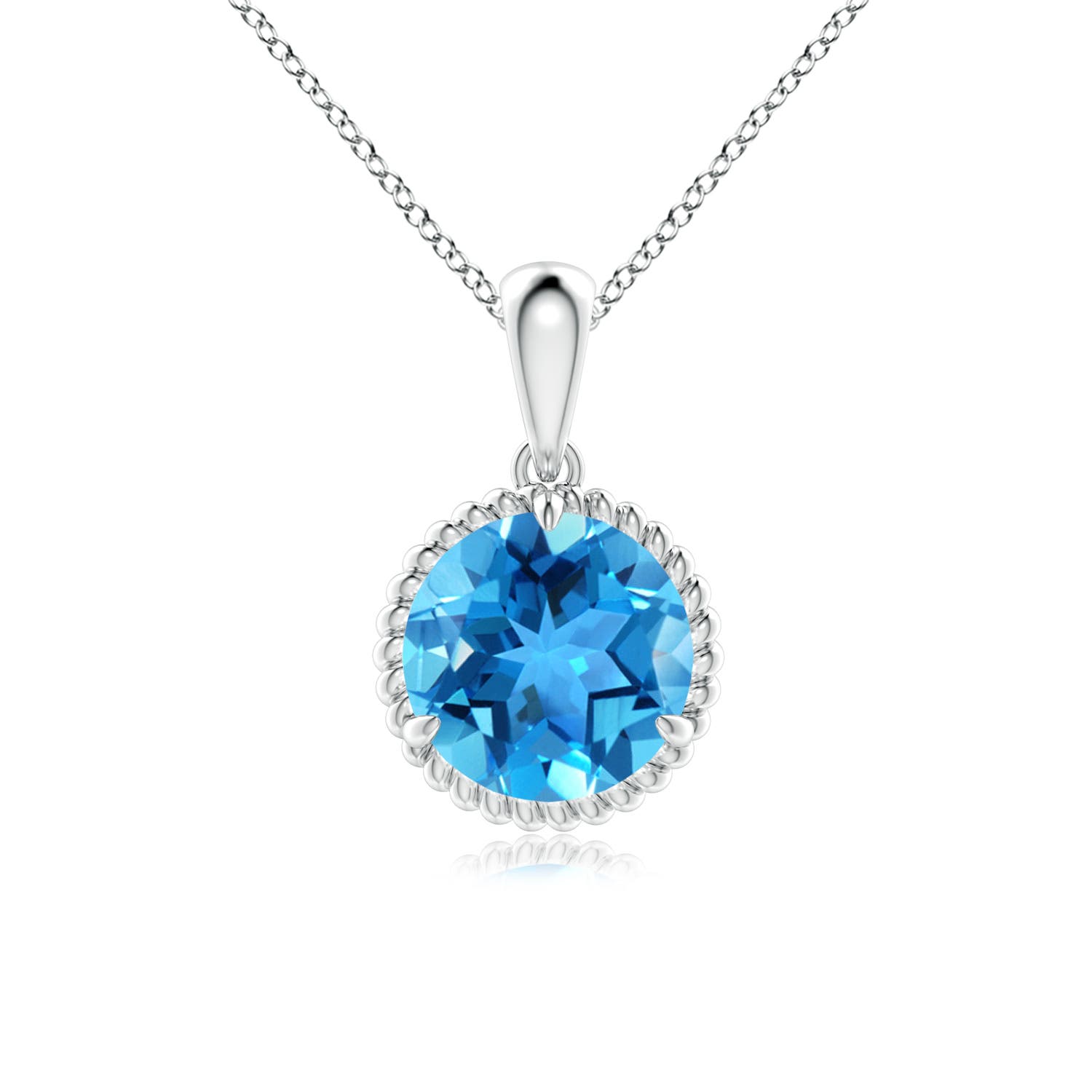 AAA - Swiss Blue Topaz / 2.35 CT / 14 KT White Gold