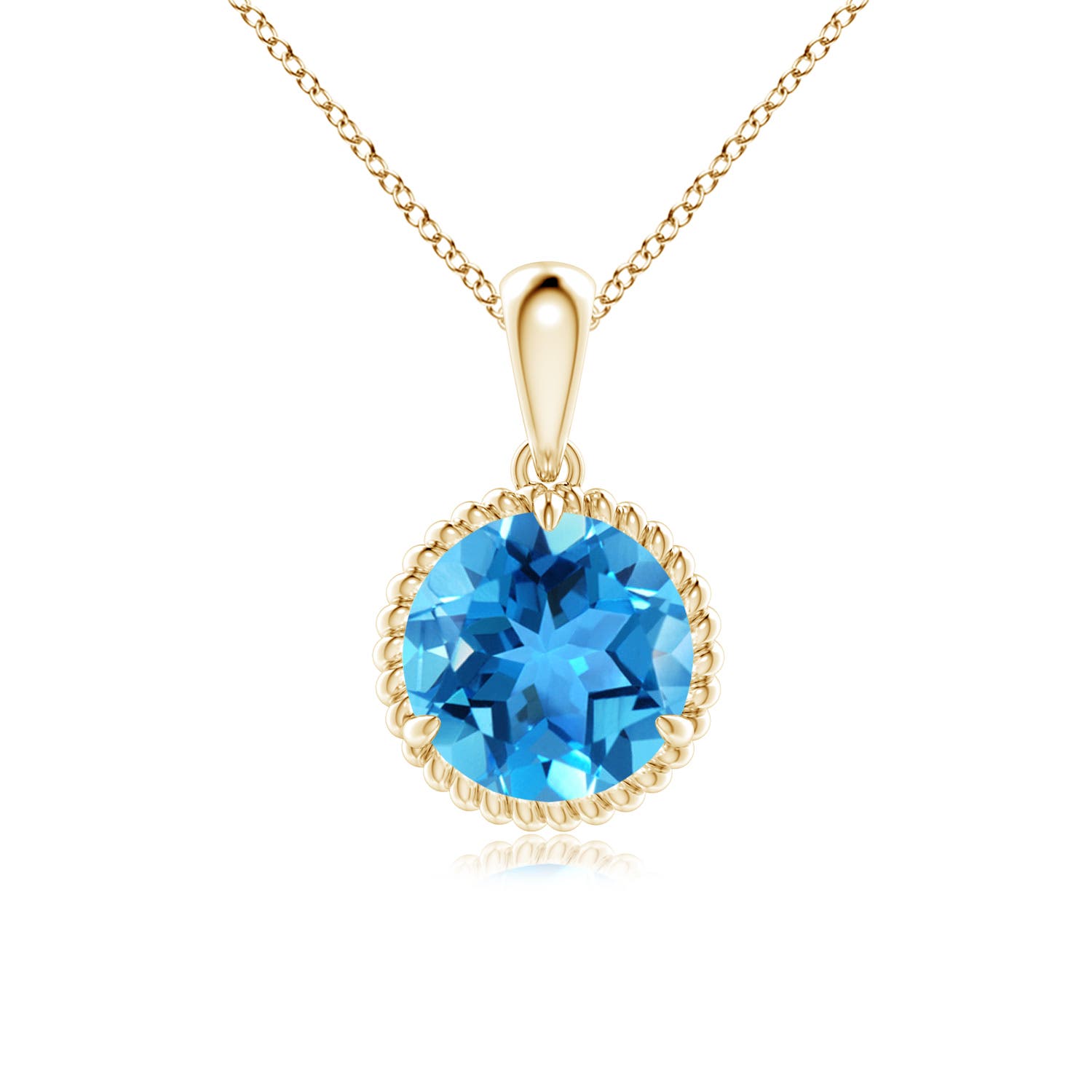 AAA - Swiss Blue Topaz / 2.35 CT / 14 KT Yellow Gold