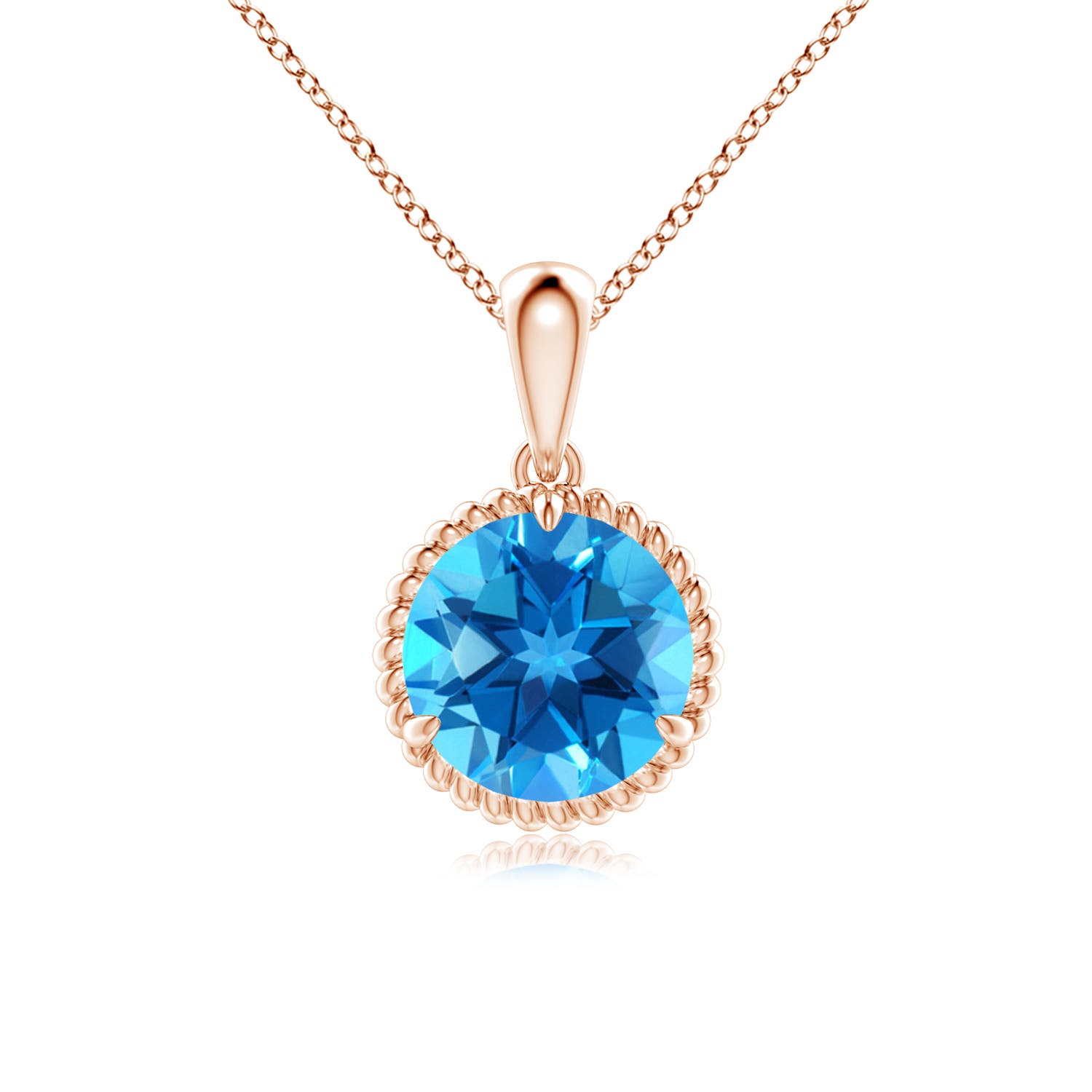 AAAA - Swiss Blue Topaz / 2.35 CT / 14 KT Rose Gold